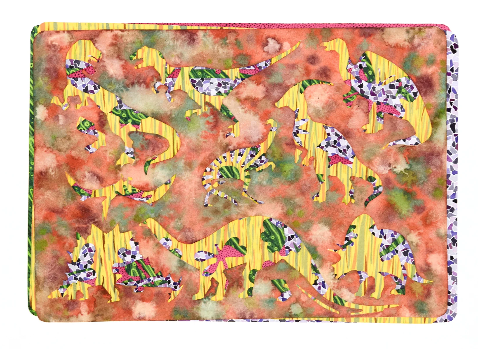 'Cutwork 5', Watercolour and gouache on paper.