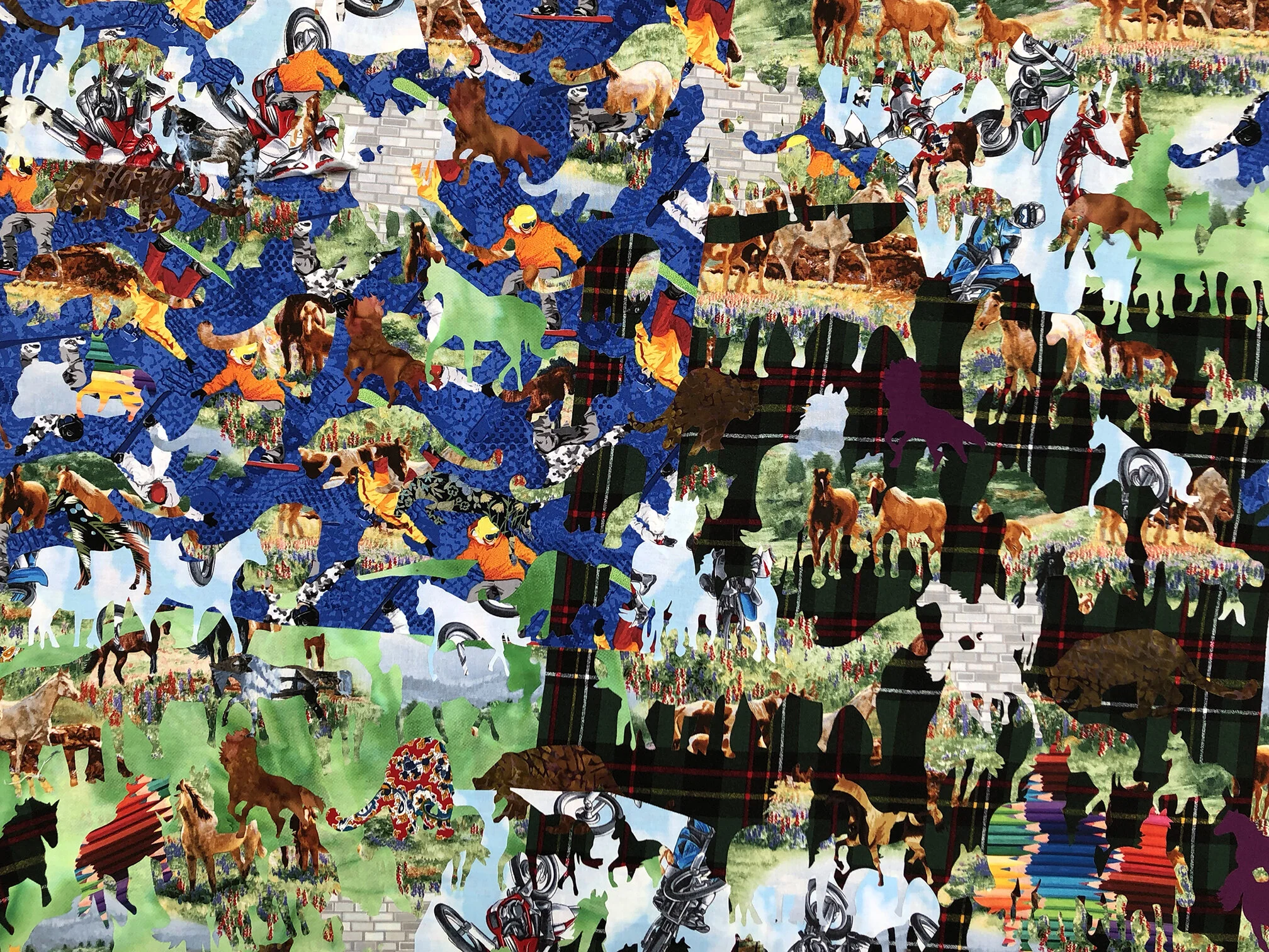 'Clearings', 2019, Cotton appliqué, (detail).