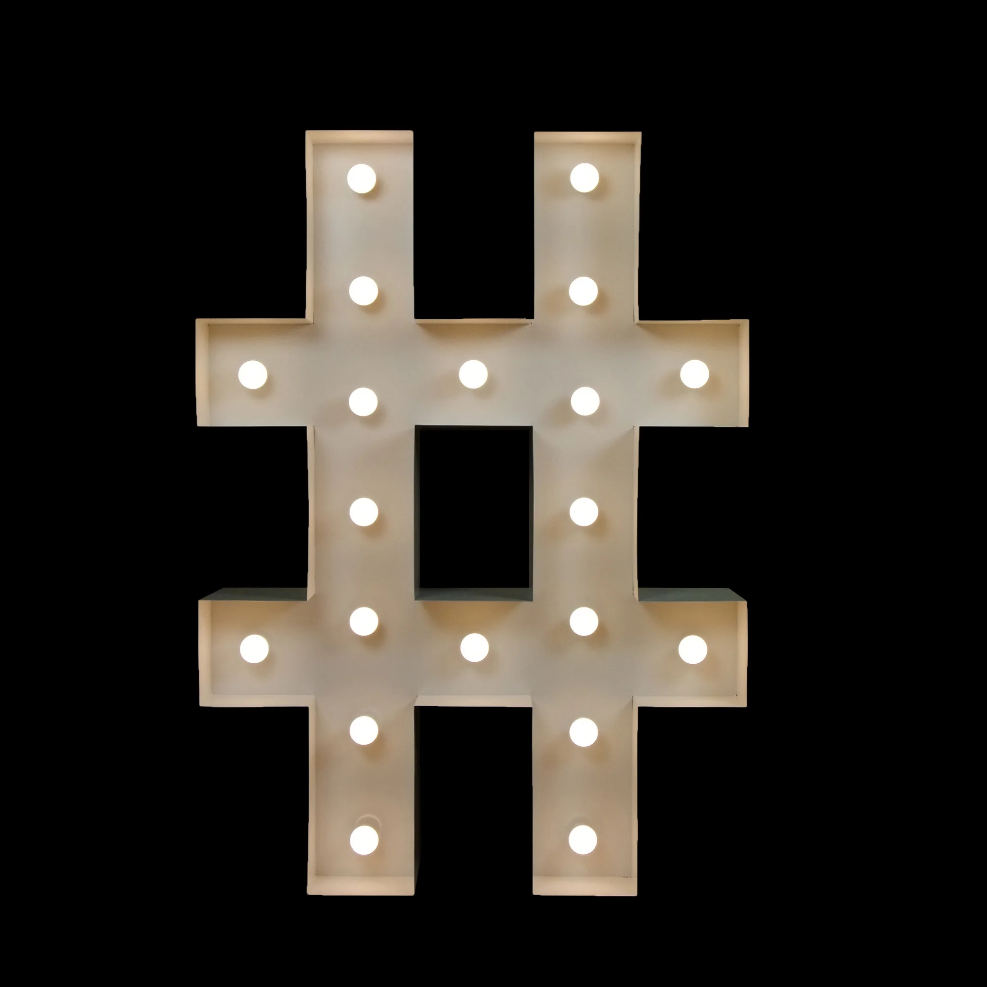 Hire Giant hashtag brisbane - light up letters