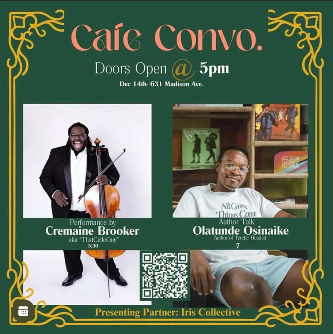 Concert &amp; Reading at Cafe Noir