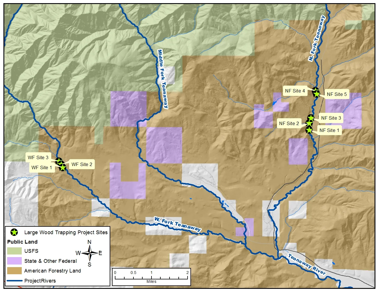 Washington Hometown creates maps for Mid-Columbia Fisheries, mixing data from our public lands and recreation data set with custom project data.