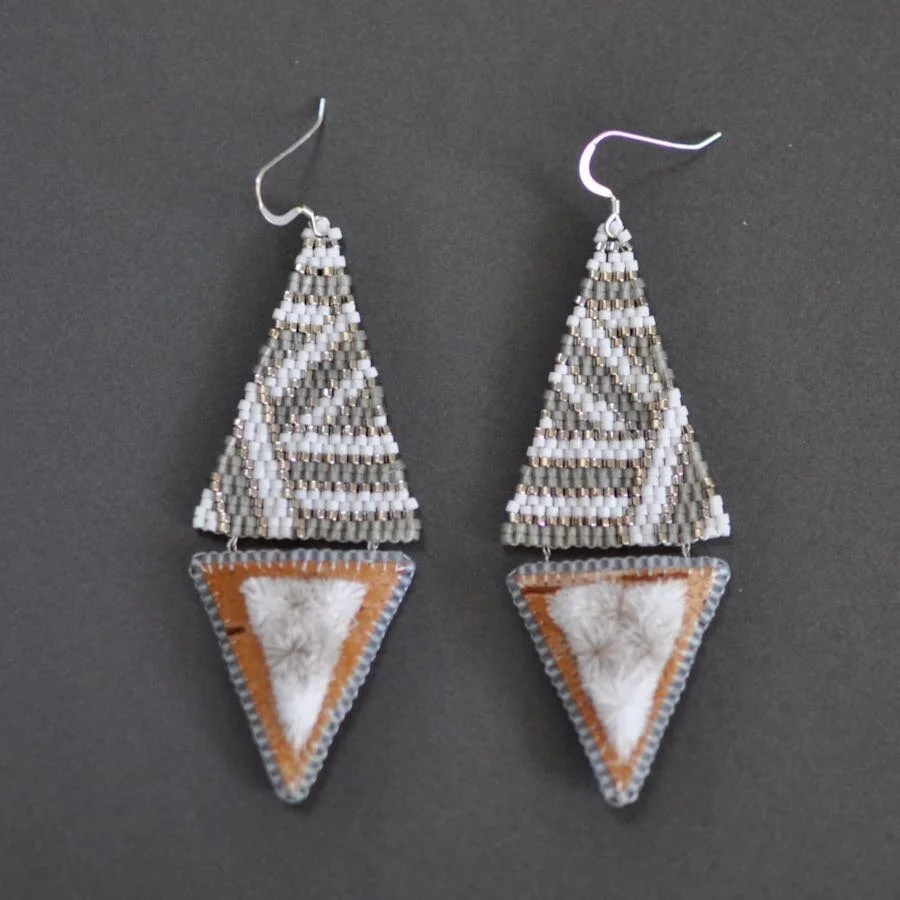 Silver Chandelier Studs