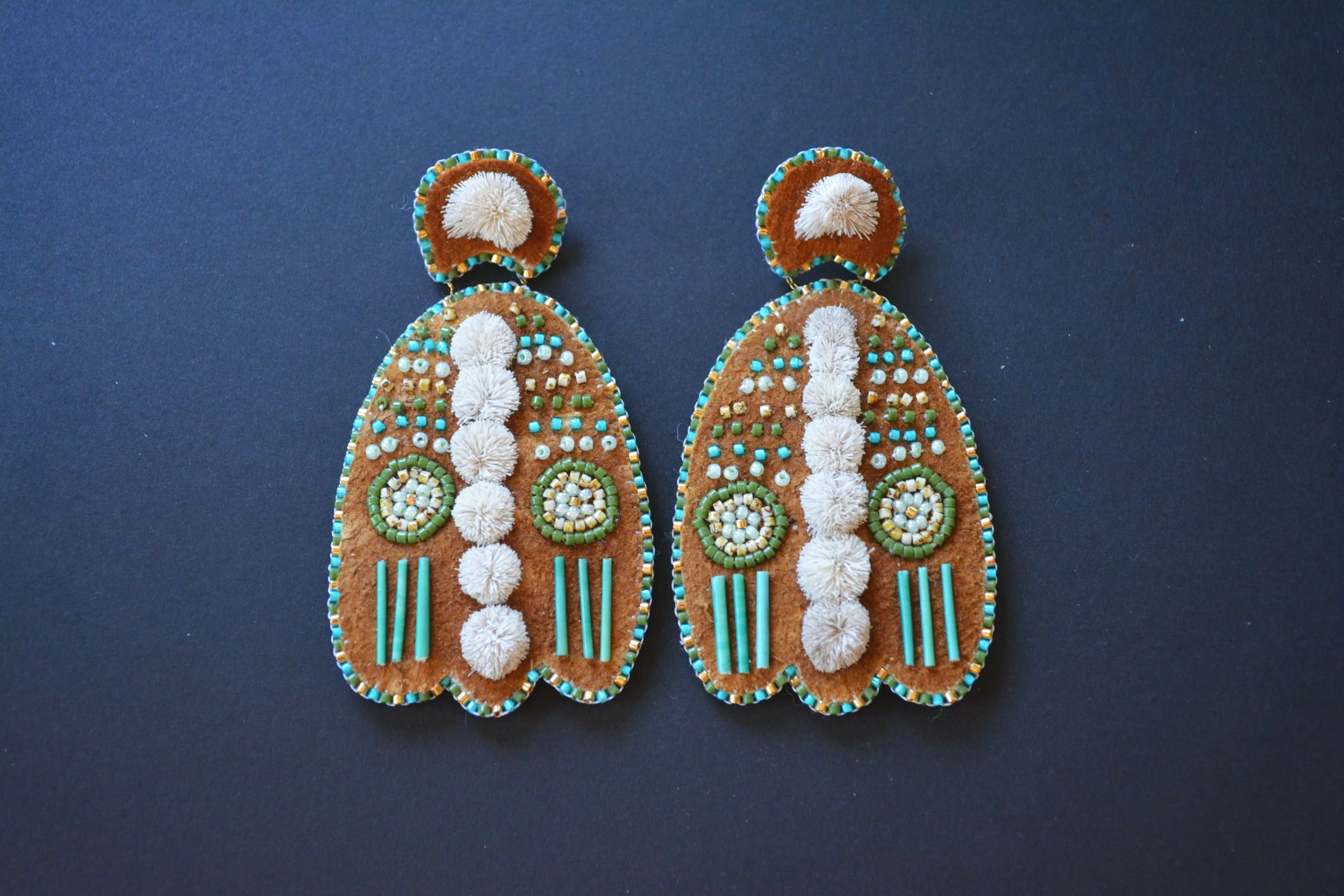 Green Moth Studs