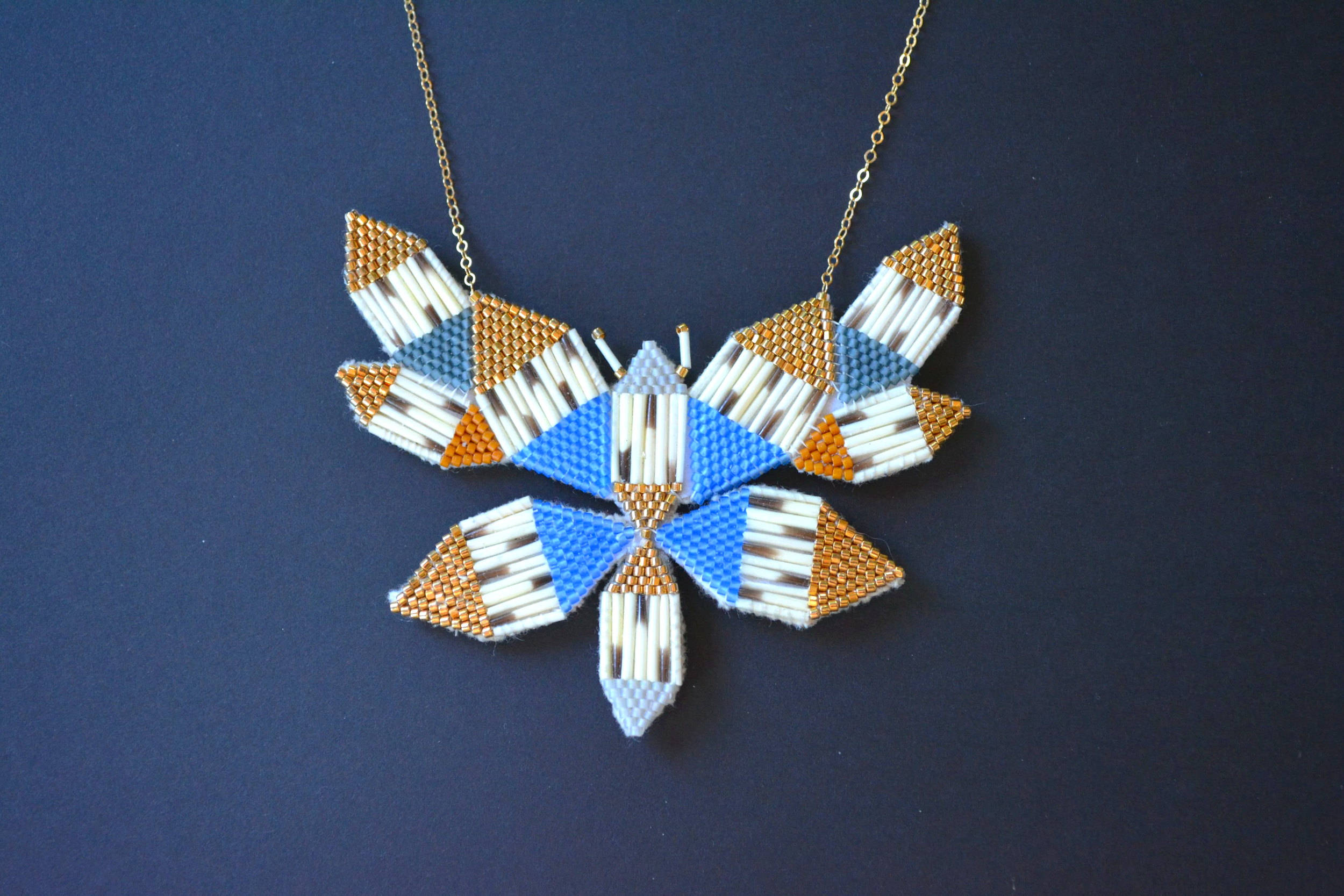 Blue Butterfly Necklace