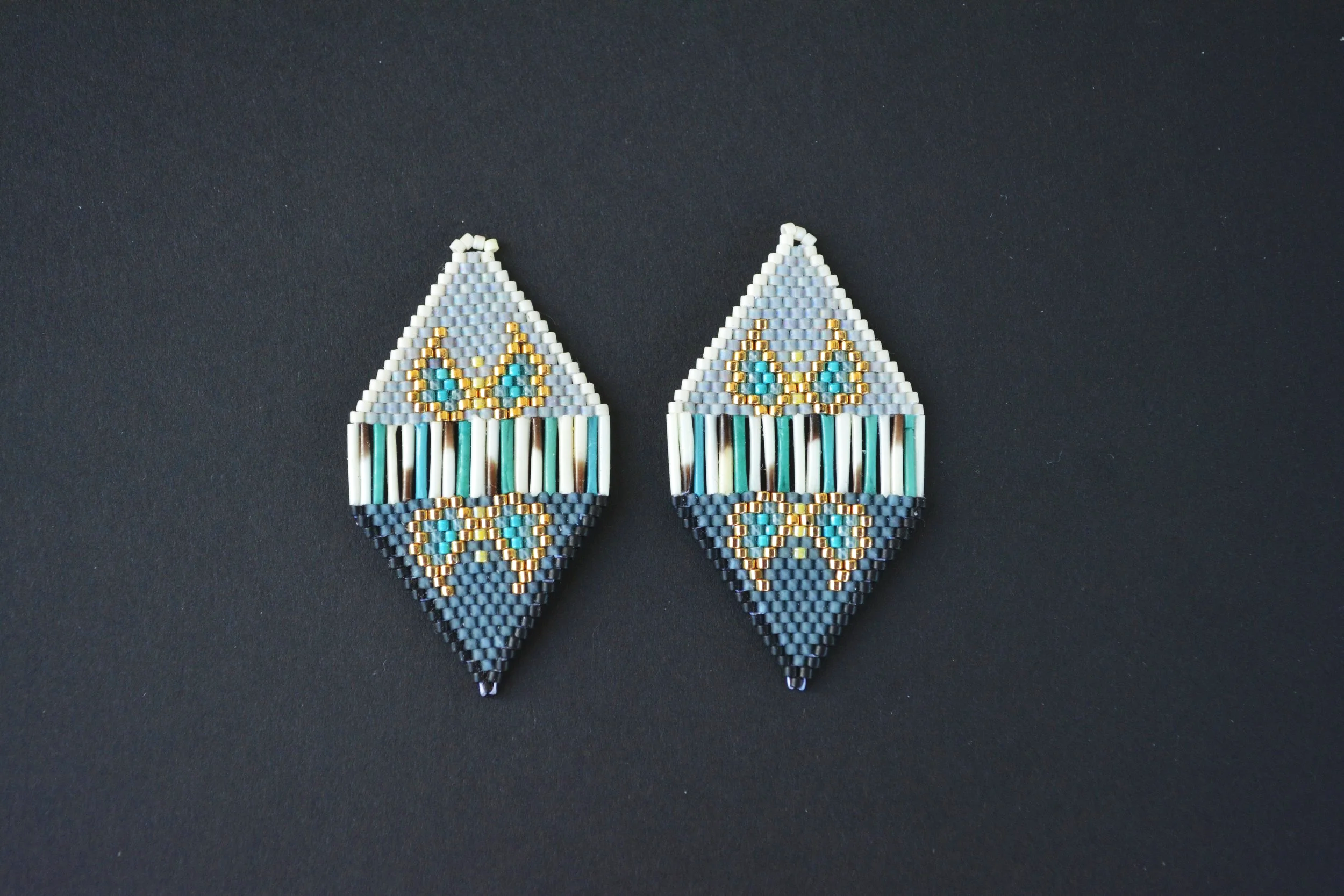 Turquoise Butterfly Shield Earring