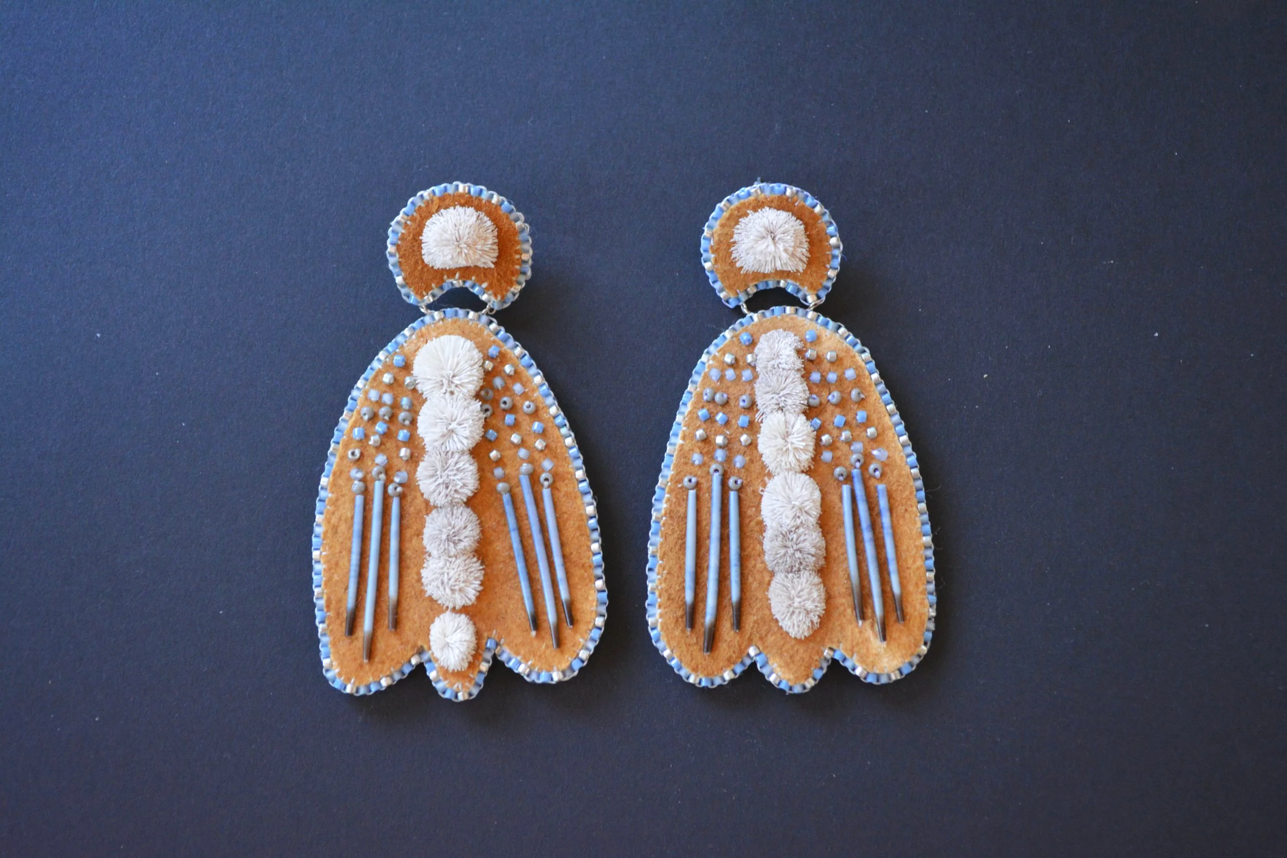 Blue Moth Studs