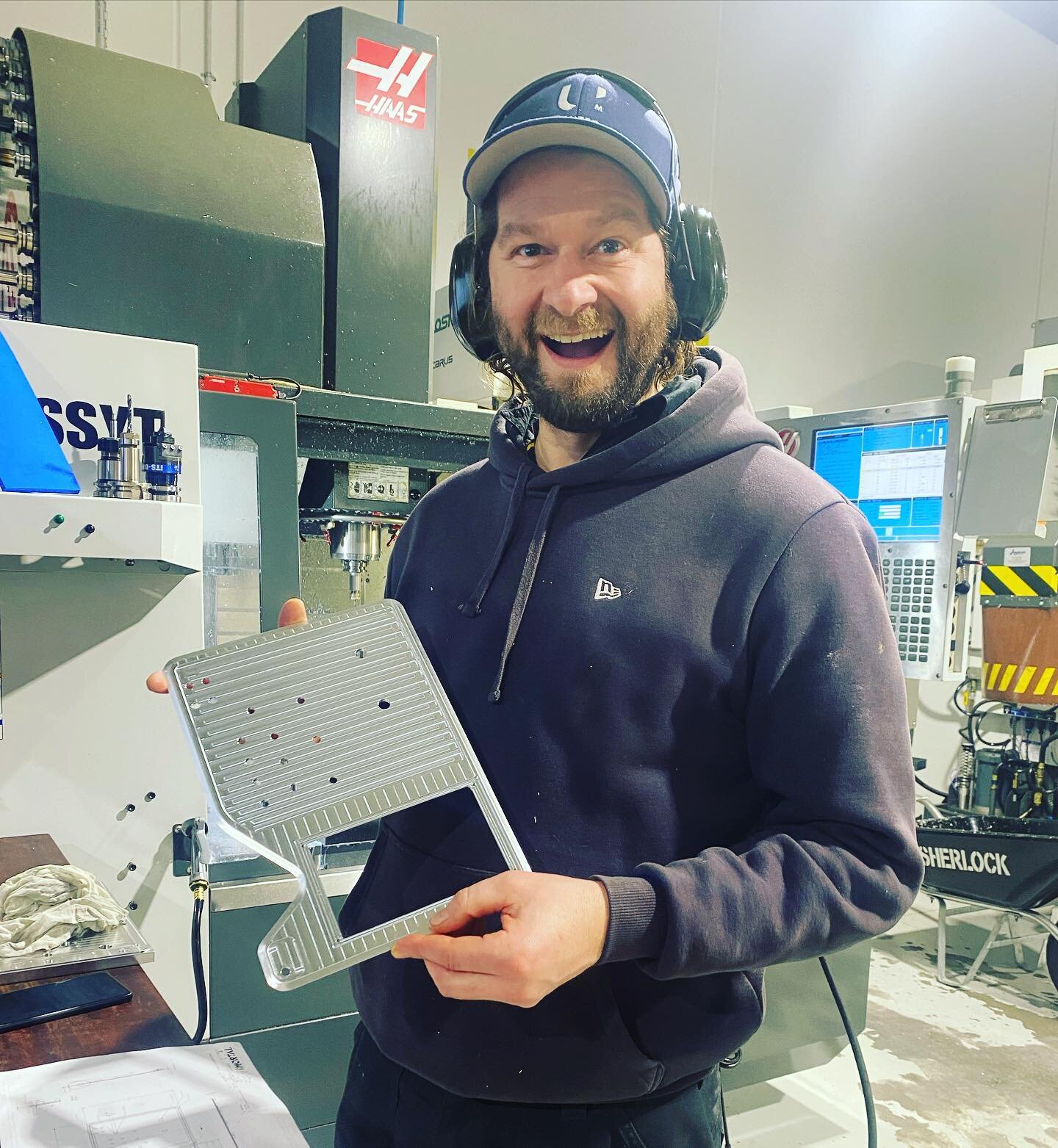 We let Boss Man out of his programming and projects box and onto the tools for a few days when Mike was away - he&rsquo;s still got it! #cncmachining #manufacturing #madeinnz