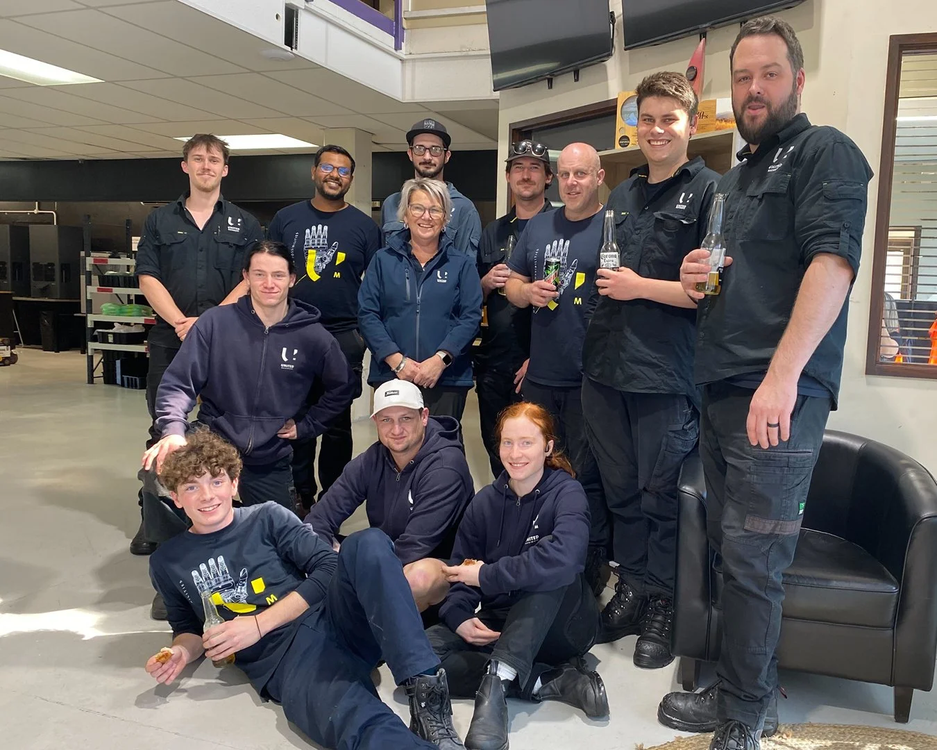 Meet James Hulyer, our summer intern from @ucnz 

James (front, lying down) joined us over the break and worked on our anodising automation R&amp;D project.

He did everything from learning to anodise, complete chemical analysis and use AI platforms 