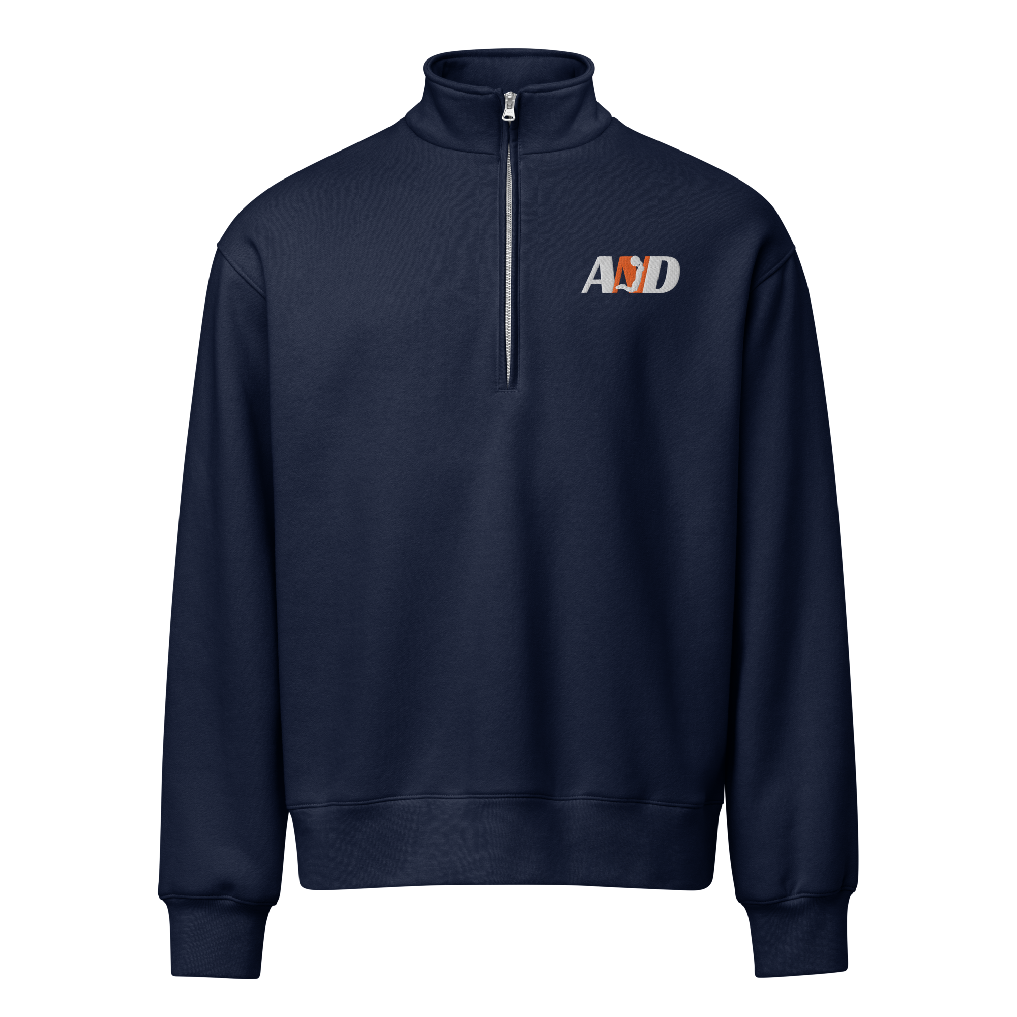 unisex-heavyweight-half-zip-pullover-navy-front-6a7cb213372b4.png