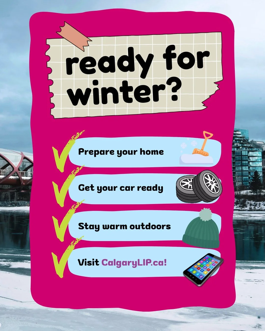 We got a dose of winter this morning in #YYC 😰. Canadian winters can be fun and beautiful, but they can also be challenging. It's important to prepare. Check out these great tips for your first Canadian winter. 

During winter it is important to:

-