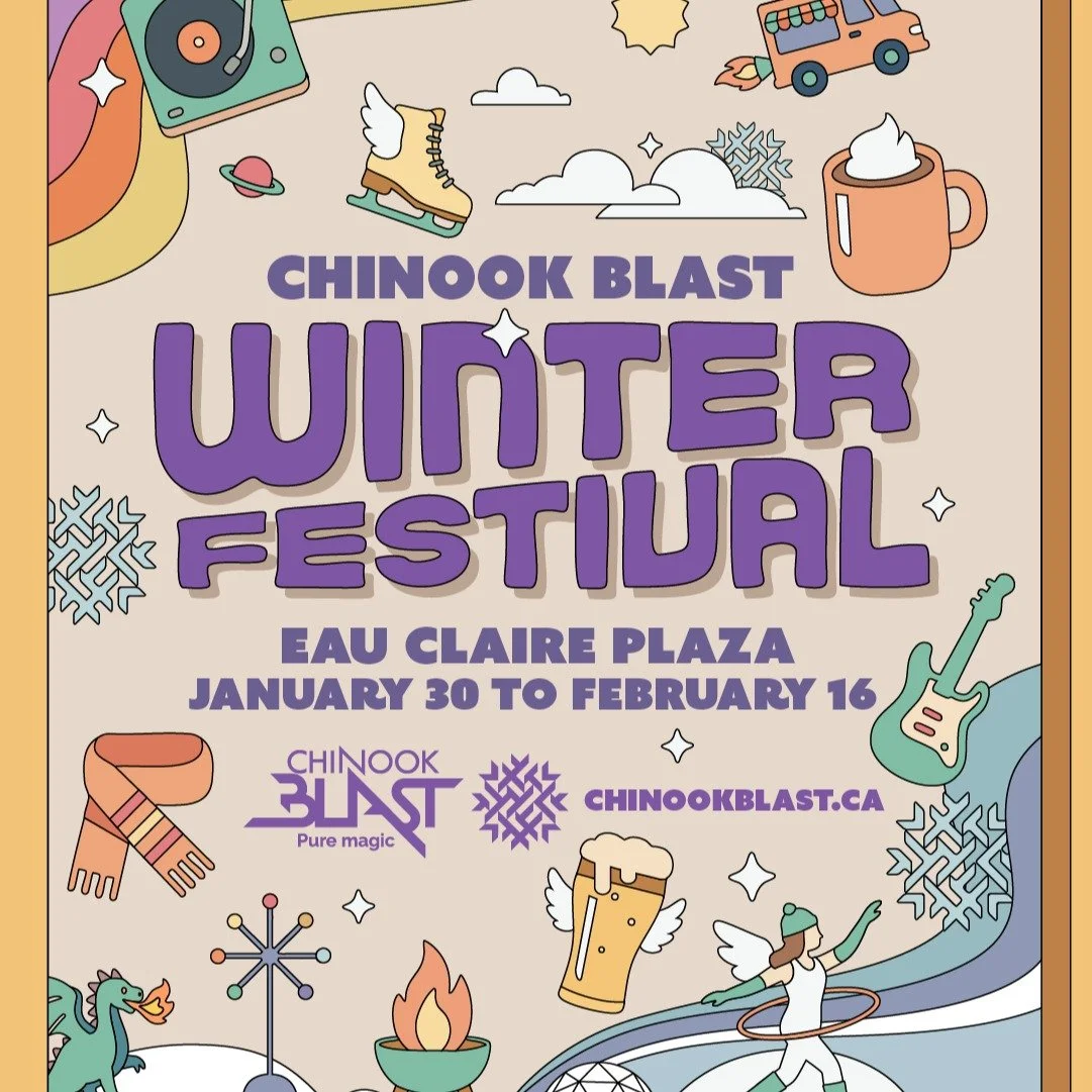 Welcome to winter in Calgary! ❄️
Calgary&rsquo;s big winter festival starts this weekend! 

From January 30 to February 16, 2026, Eau Claire Plaza and Prince&rsquo;s Island Park Lagoon will come alive with lights, music, art and fun activities for al
