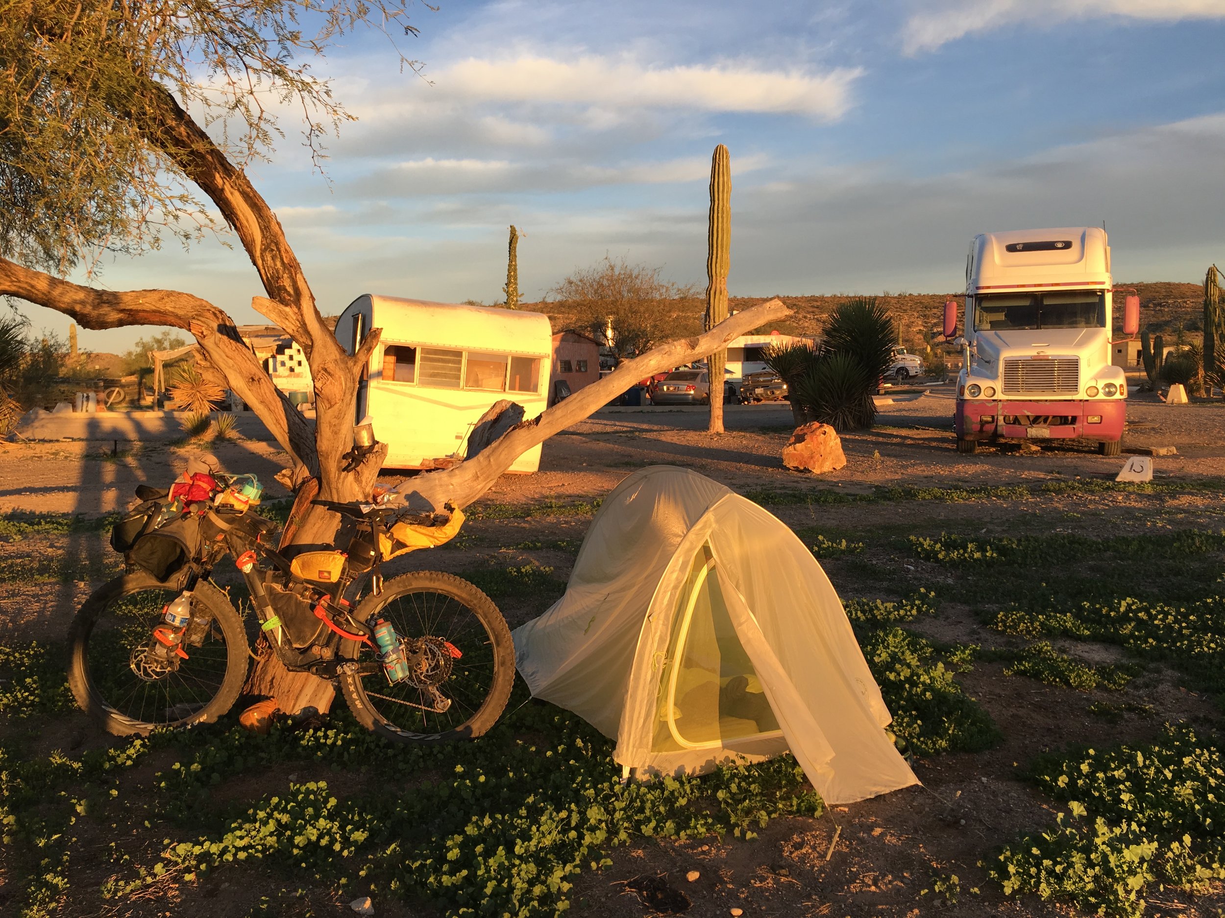 Abandoned truck stop campground
