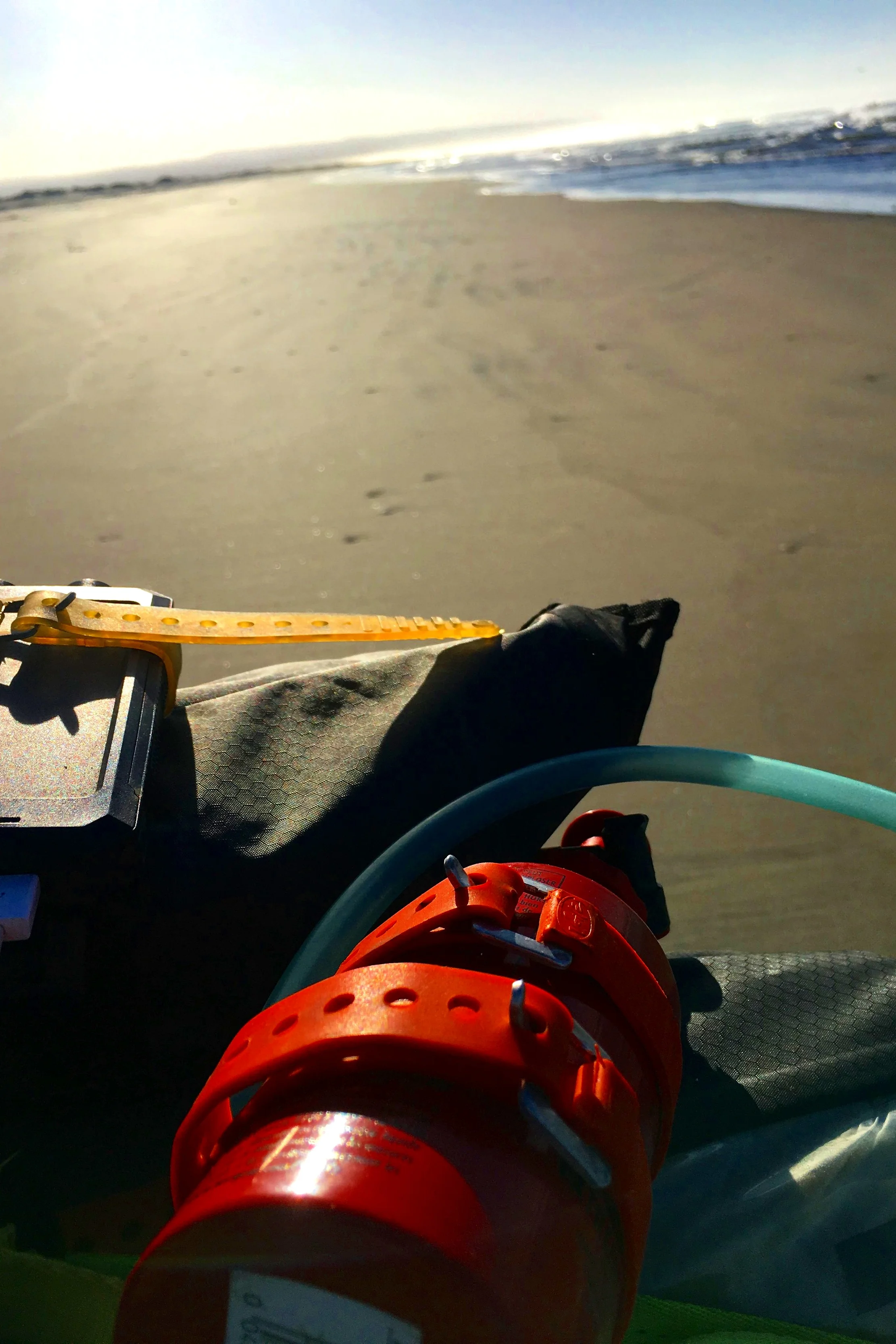 Riding along the Pacific on firm sand