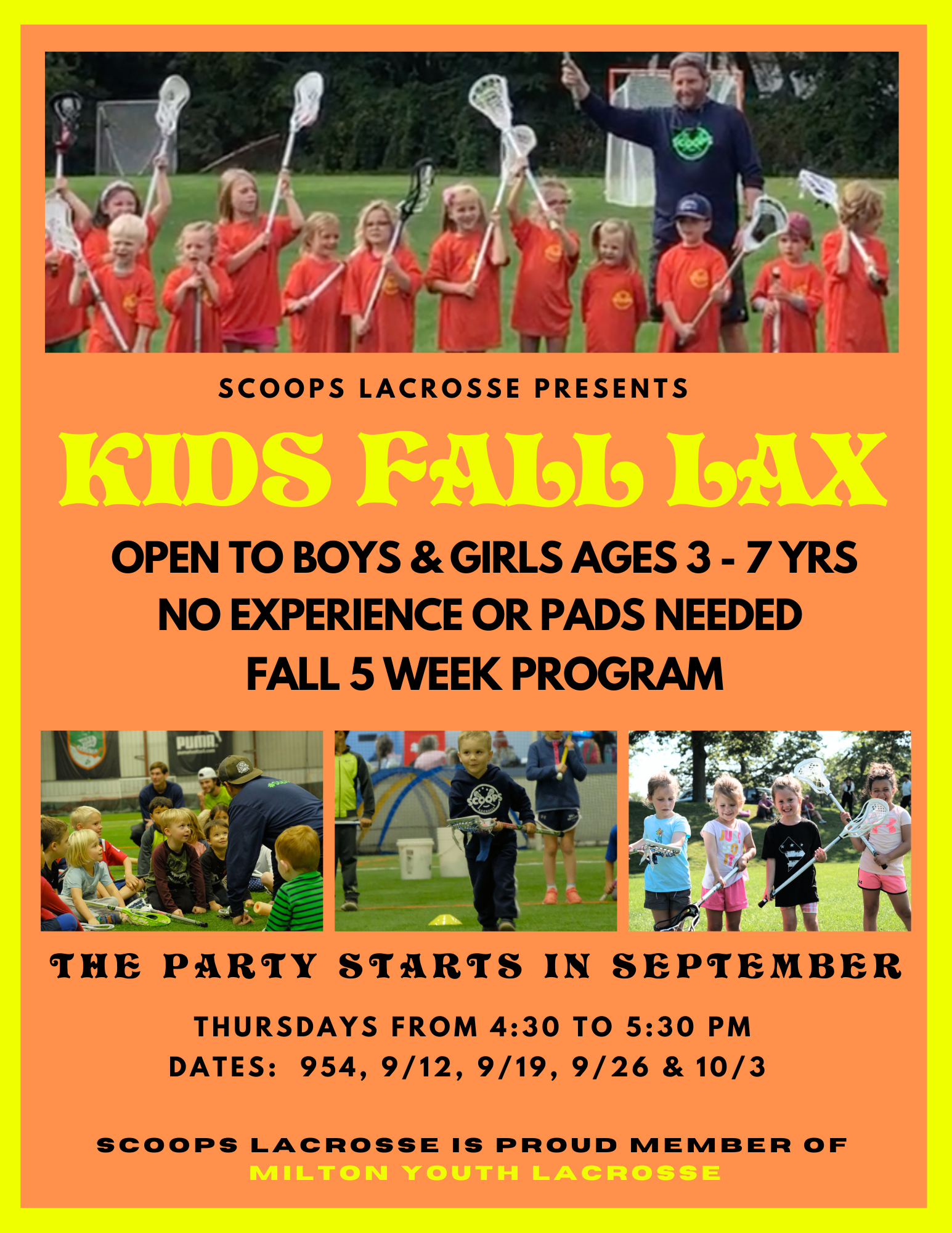 Fall Scoops 2024 in MILTON on Thursday AFTERNOONS — Scoops Lacrosse