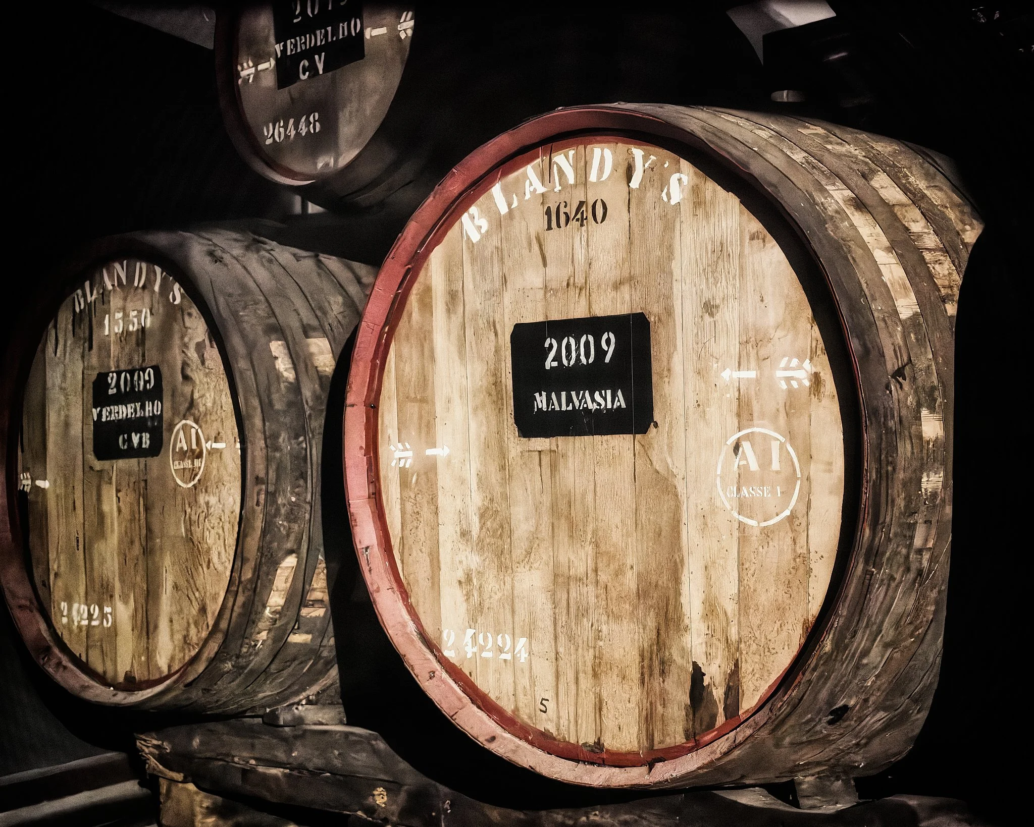 Documentary photography of the wine maturation barrels in Blandys Wine Lodge, Funchal