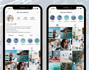 Instagram Story Highlight Covers Blue Teal Abstract Icons Girlcrush Collective
