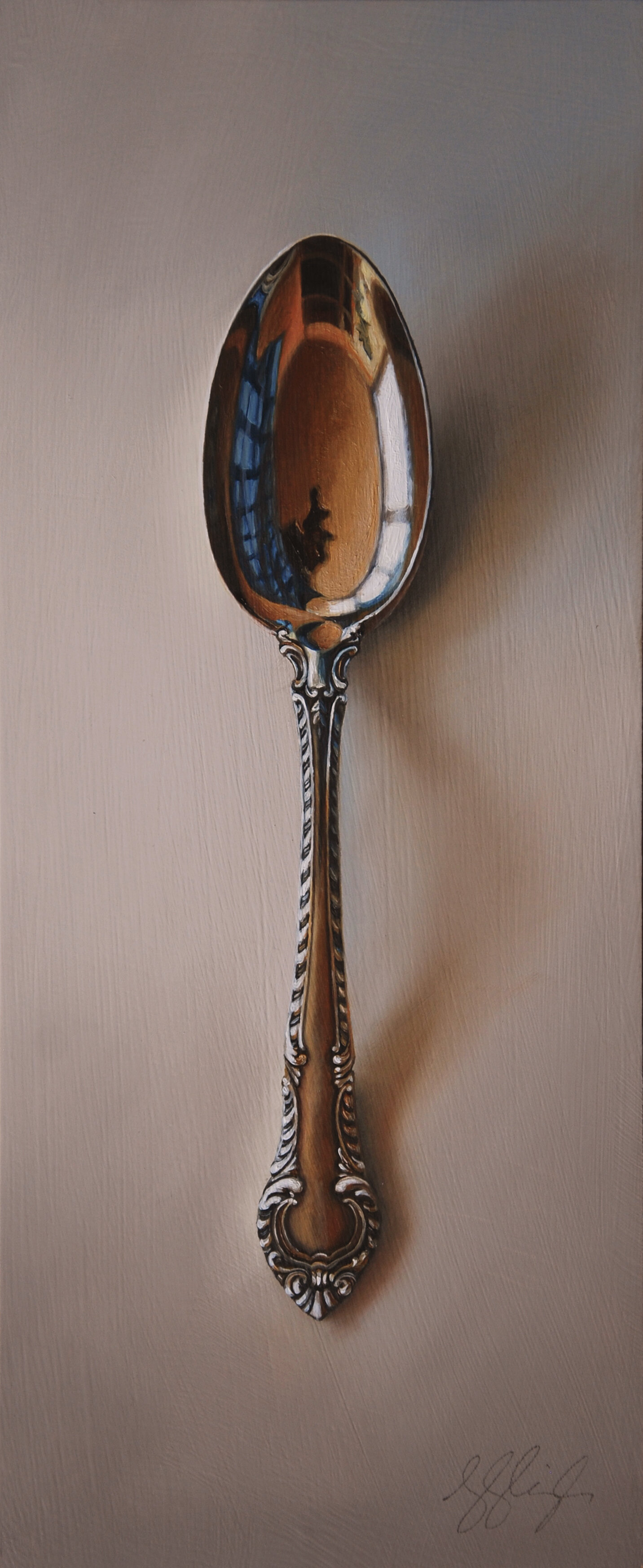   Silver Spoon #180, The Waverider  Oil on panel, 2020. 12x5” 