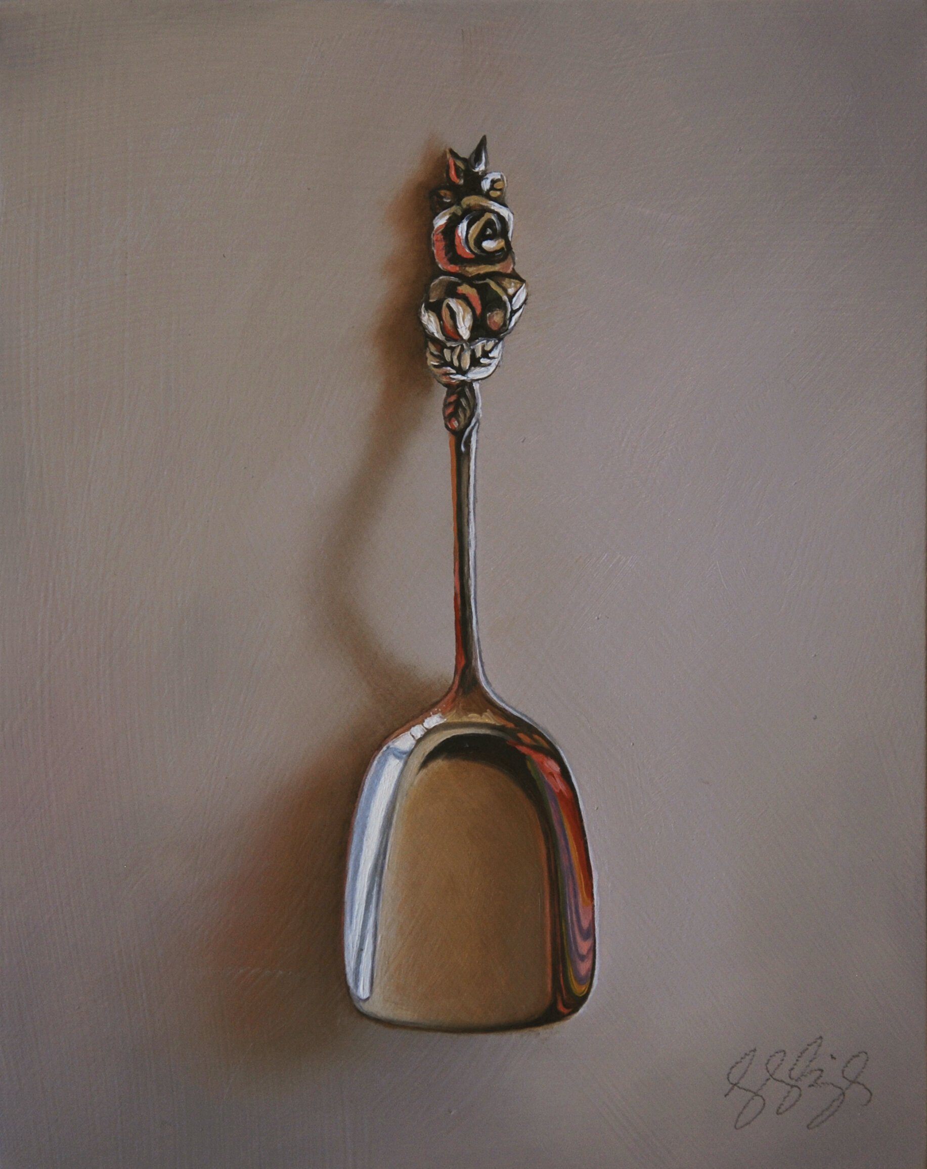   Silver Spoon #168, The Shapeshifter  Oil on panel, 2020. 7x5.5” 