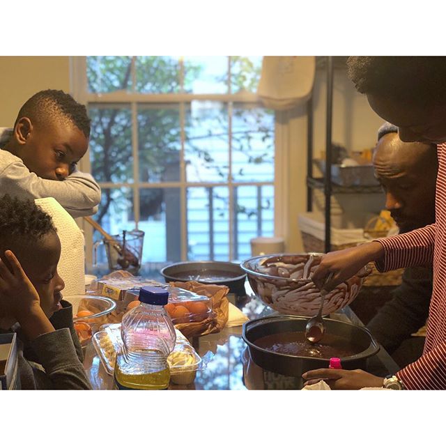 sending our intentions&mdash;hopes, prayers, wishes, love and good juju&mdash; into our 2nd Born&rsquo;s chocolate cake on her Earthside Anniversary. | #traditions #StirItUp #homebasedED