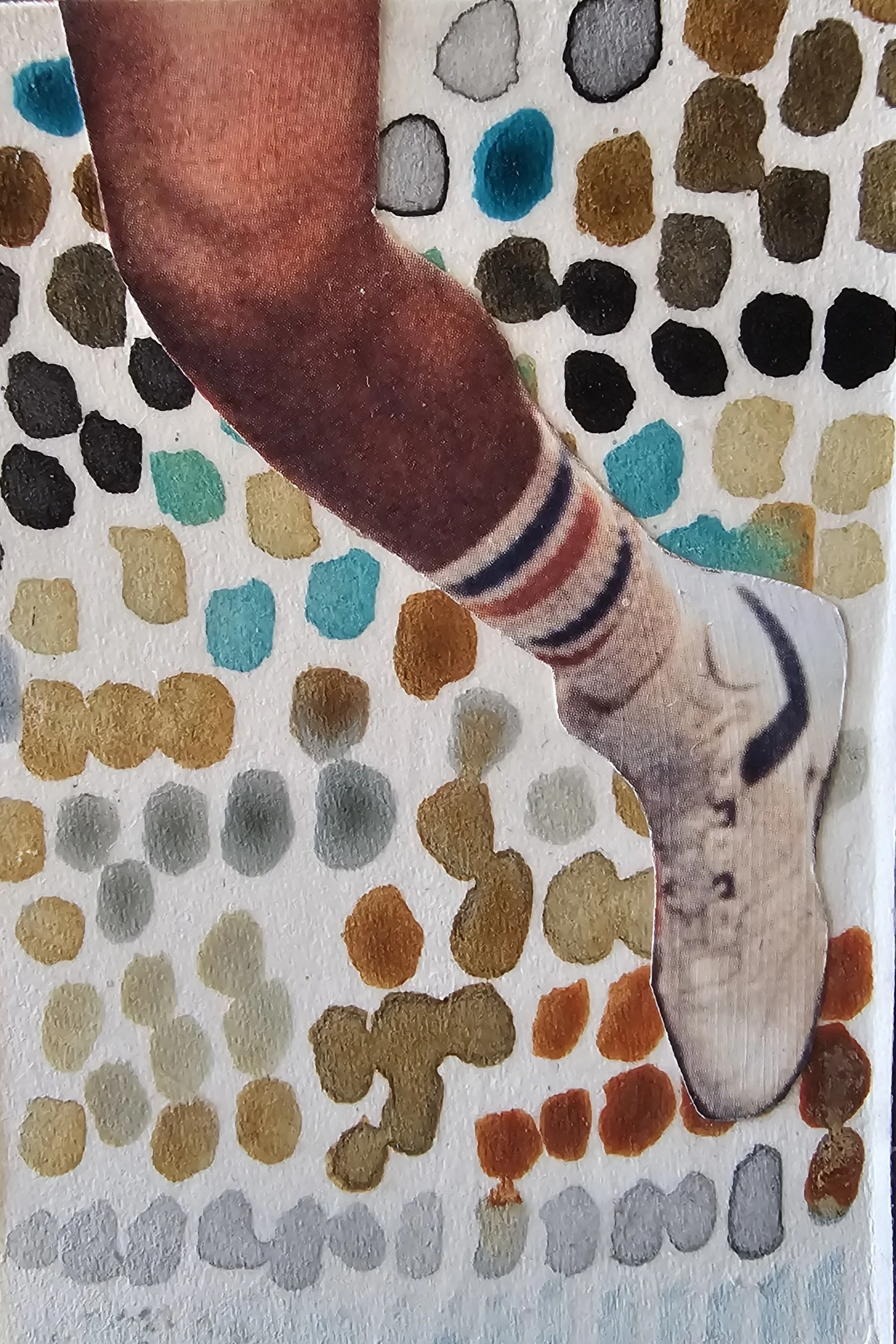 Card Up Your Sleave, 2025, Mixed media on Arches Paper 2.5x3.5 inches, $100