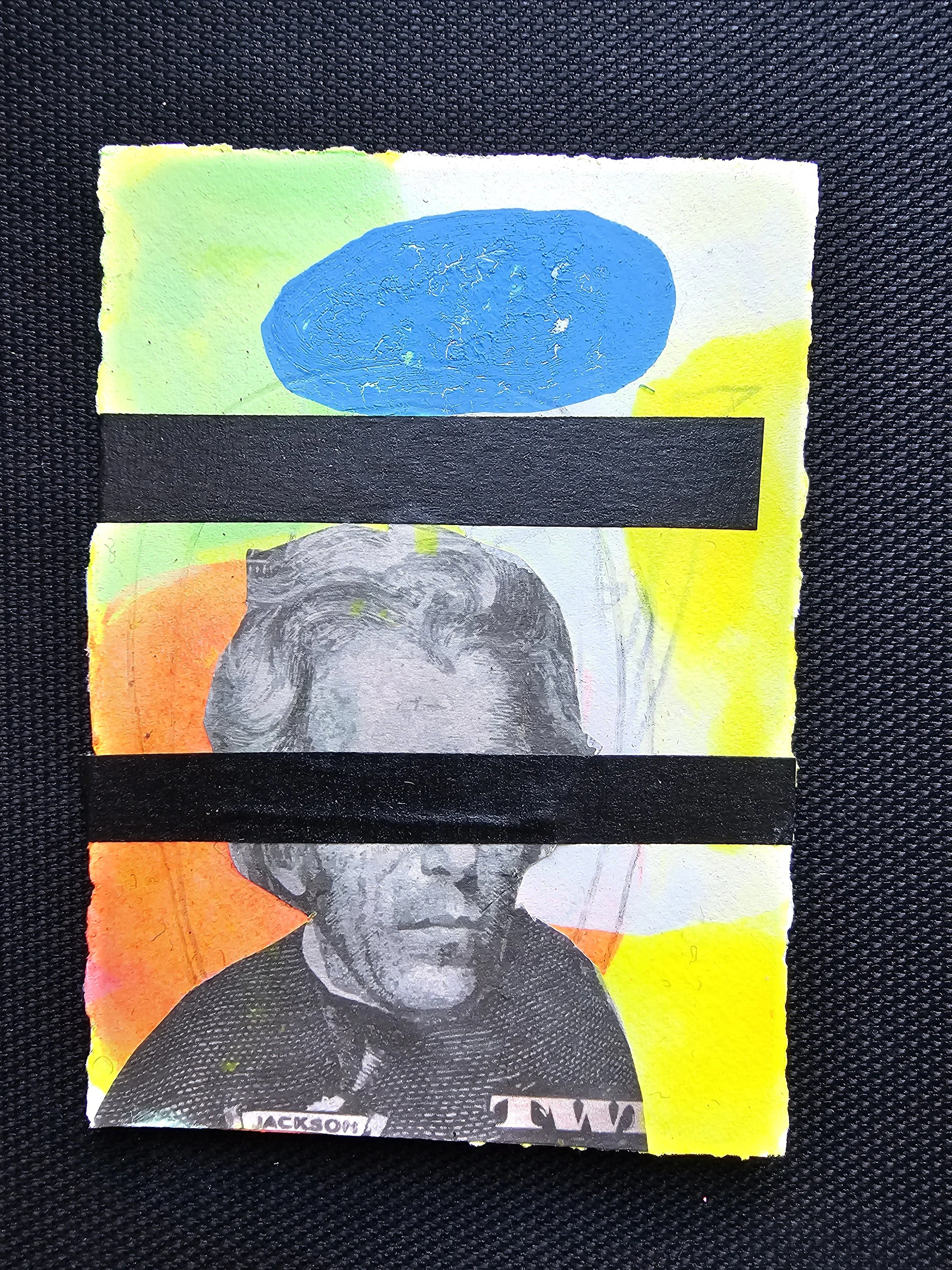 Black Friday, 2025, Mixed media on Arches Paper 2.5x3.5 inches, $100
