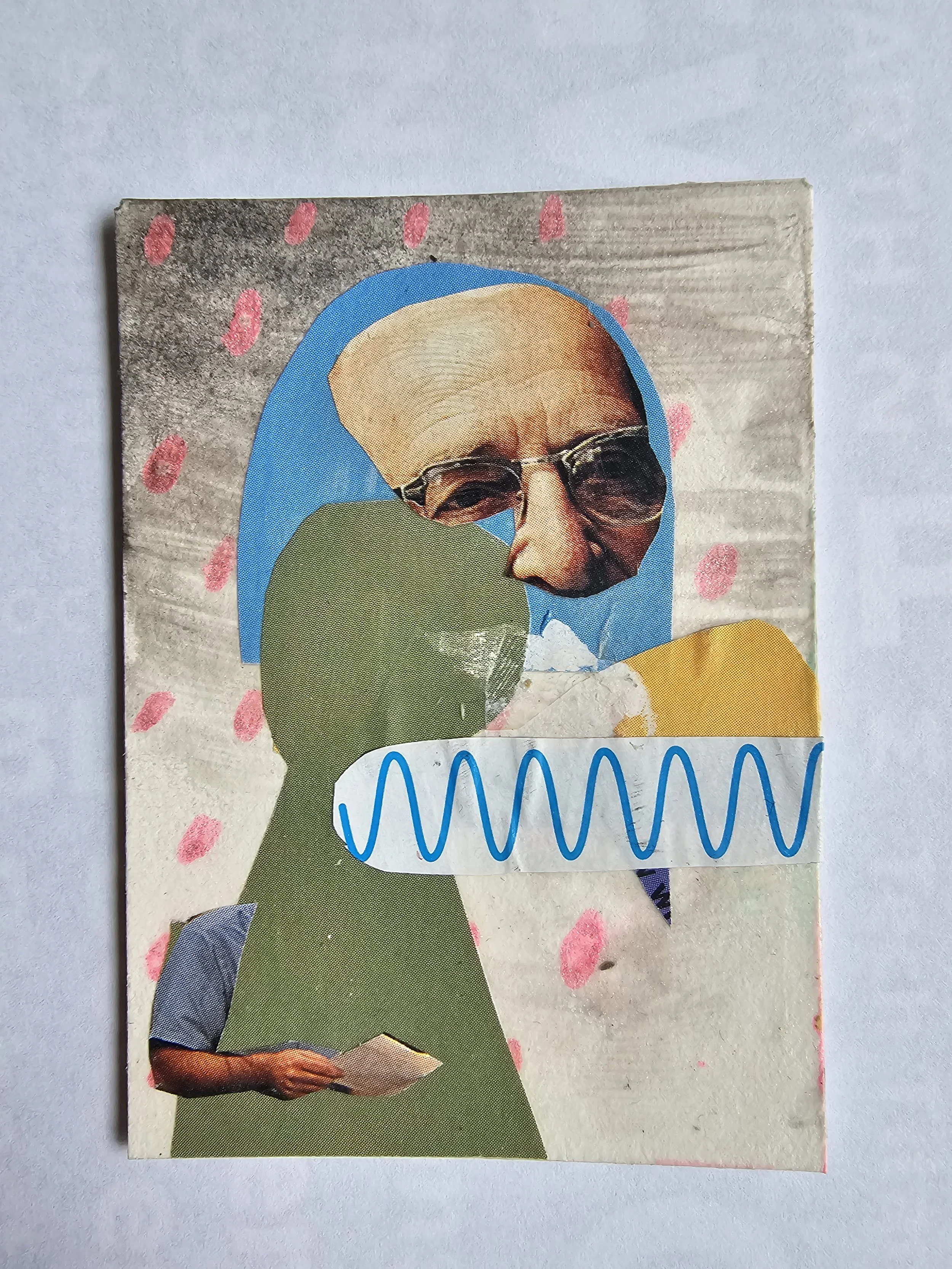 Song Bird, 2025, Mixed media on Arches Paper 2.5x3.5 inches, $100