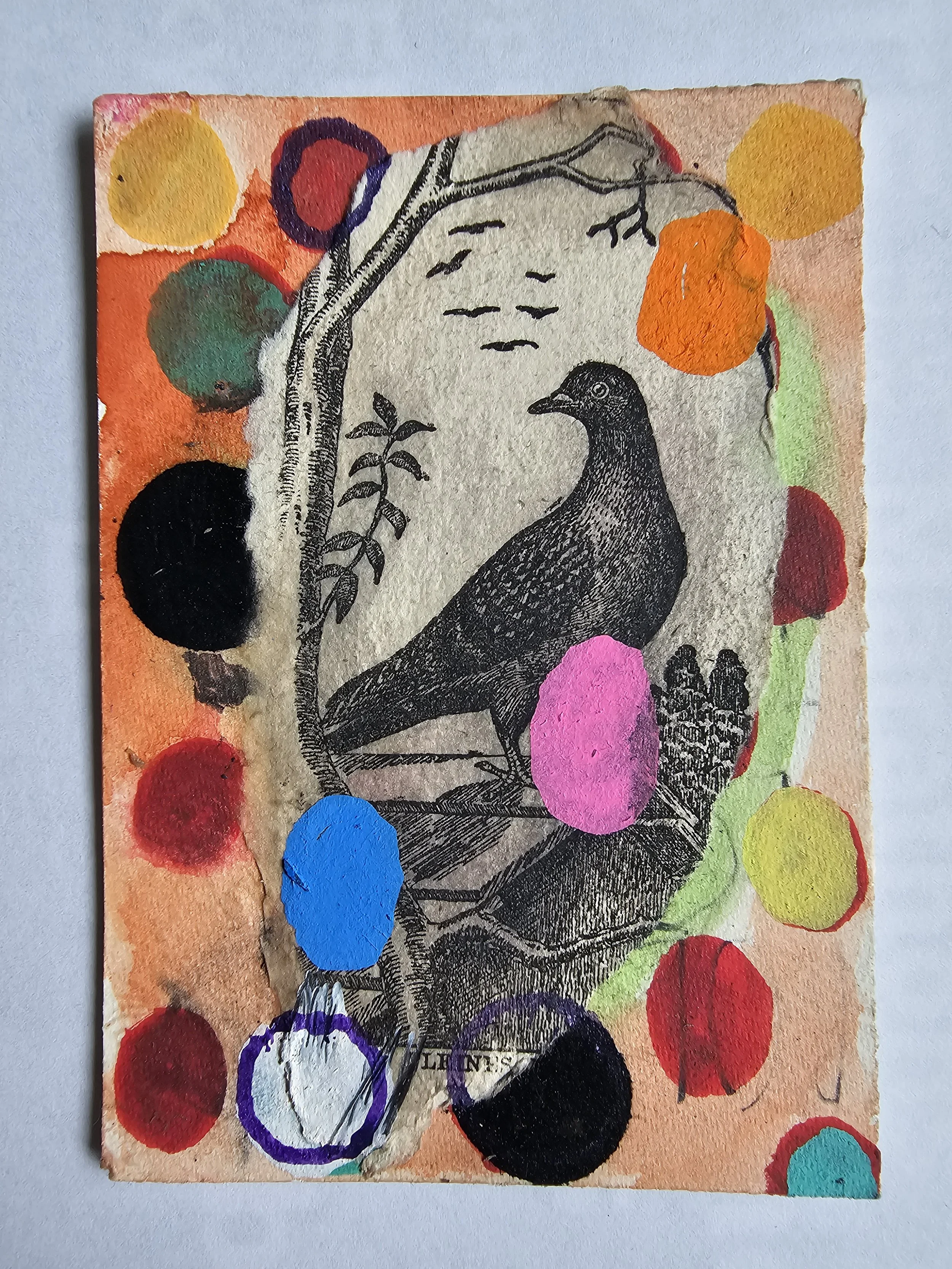 Anti Depressives, 2025, Mixed media on Arches Paper 2.5x3.5 inches, $100