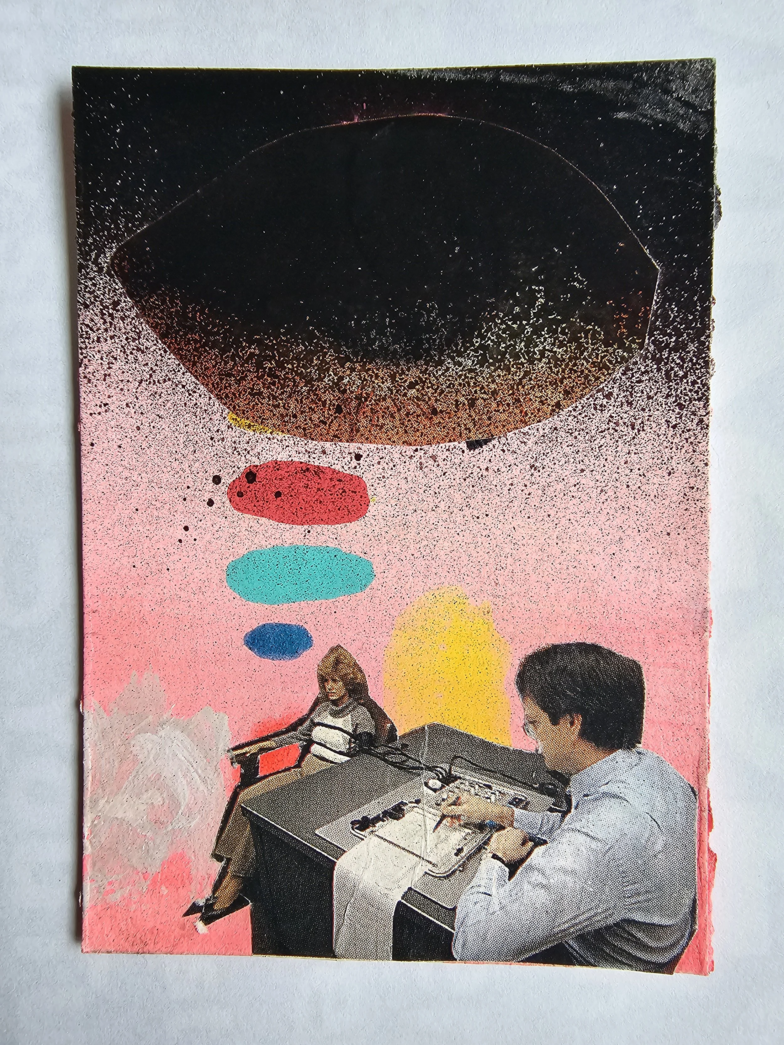 Truth is Out of Style, 2025, Mixed media on Arches Paper 2.5x3.5 inches, $100