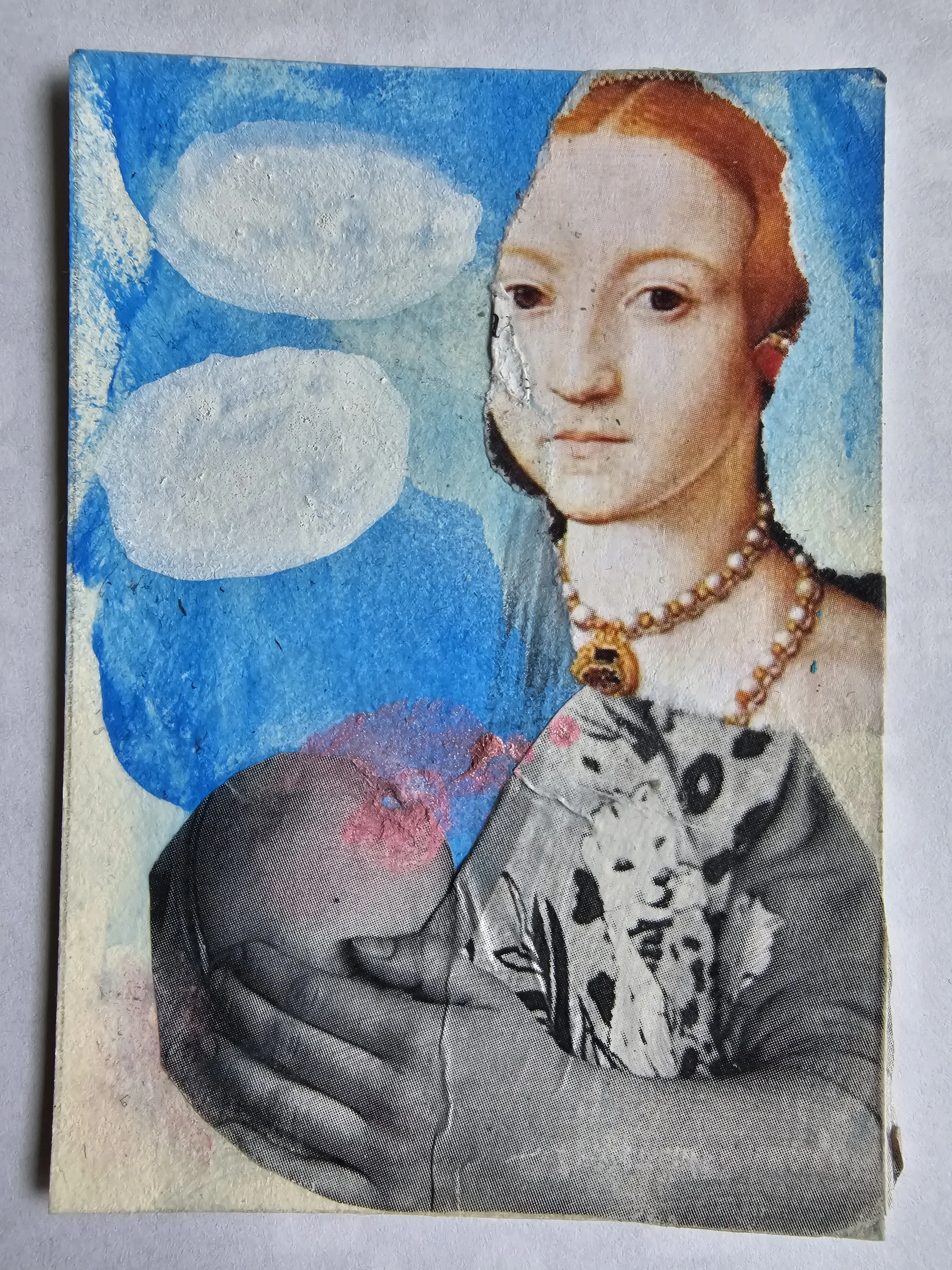 Mellon, 2025, Mixed media on Arches Paper 2.5x3.5 inches, $100