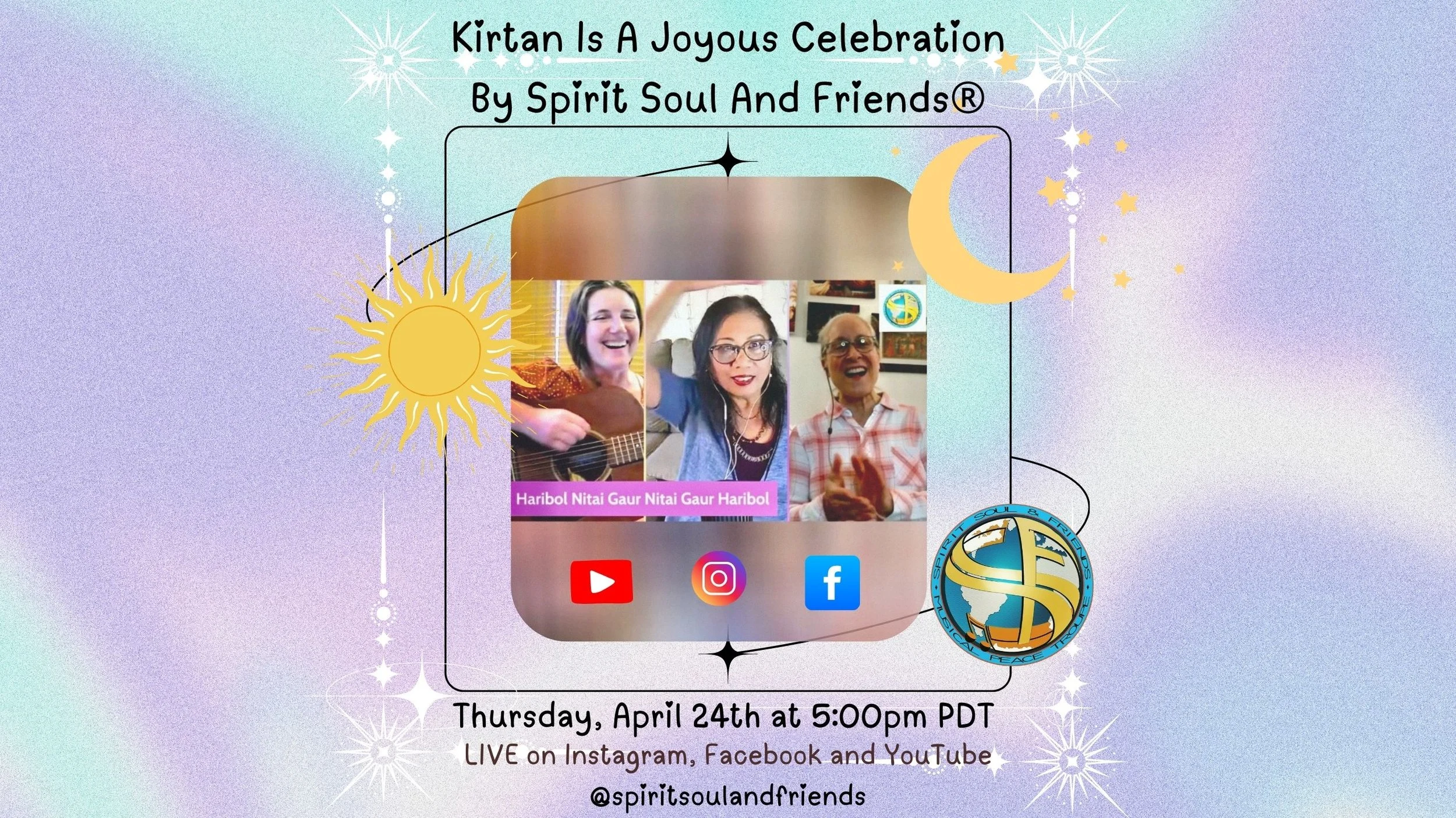 This Week's CommUNITY Kirtan Events - April 22nd to April 27th