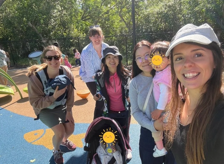 PARK PLAYDATE SMILES☀️ Our SAHP group gathered at the community center park this week for some fun in the sun. They'd love other members to join them for future meetups!