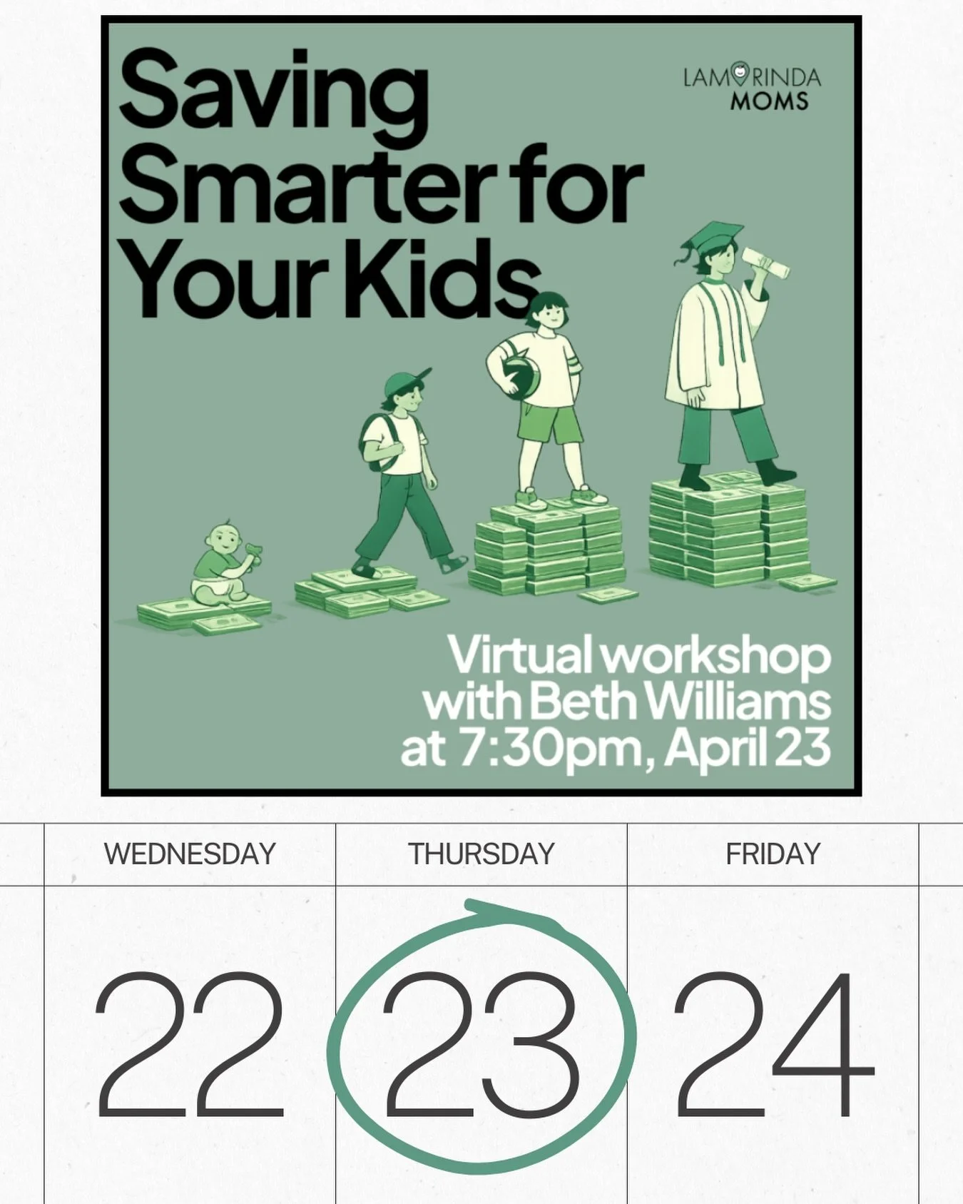 NEW perk for members - our first virtual education event! Planning for your kids' financial future is so important, but it can feel overwhelming. Perhaps you don't have a lot to save (thanks skyhigh childcare costs!), or maybe you just don't know whe