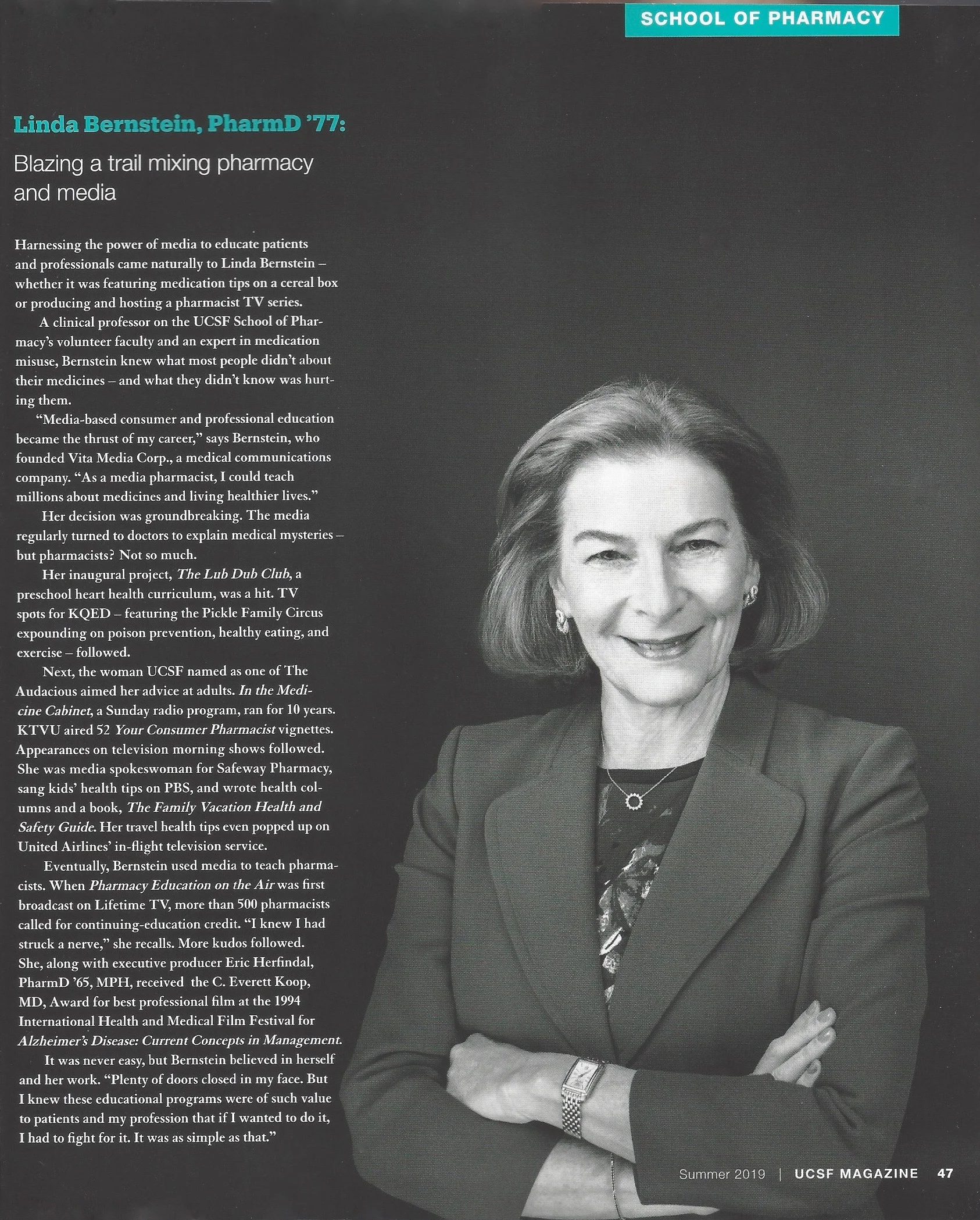 UCSF Campaign Alumni Award - "The Audacious" CategoryPresented by the Alumni Association of UCSFThis award recognizes those who have achieved a single remarkable accomplishment by setting a compelling vision for something so impactful others might h…