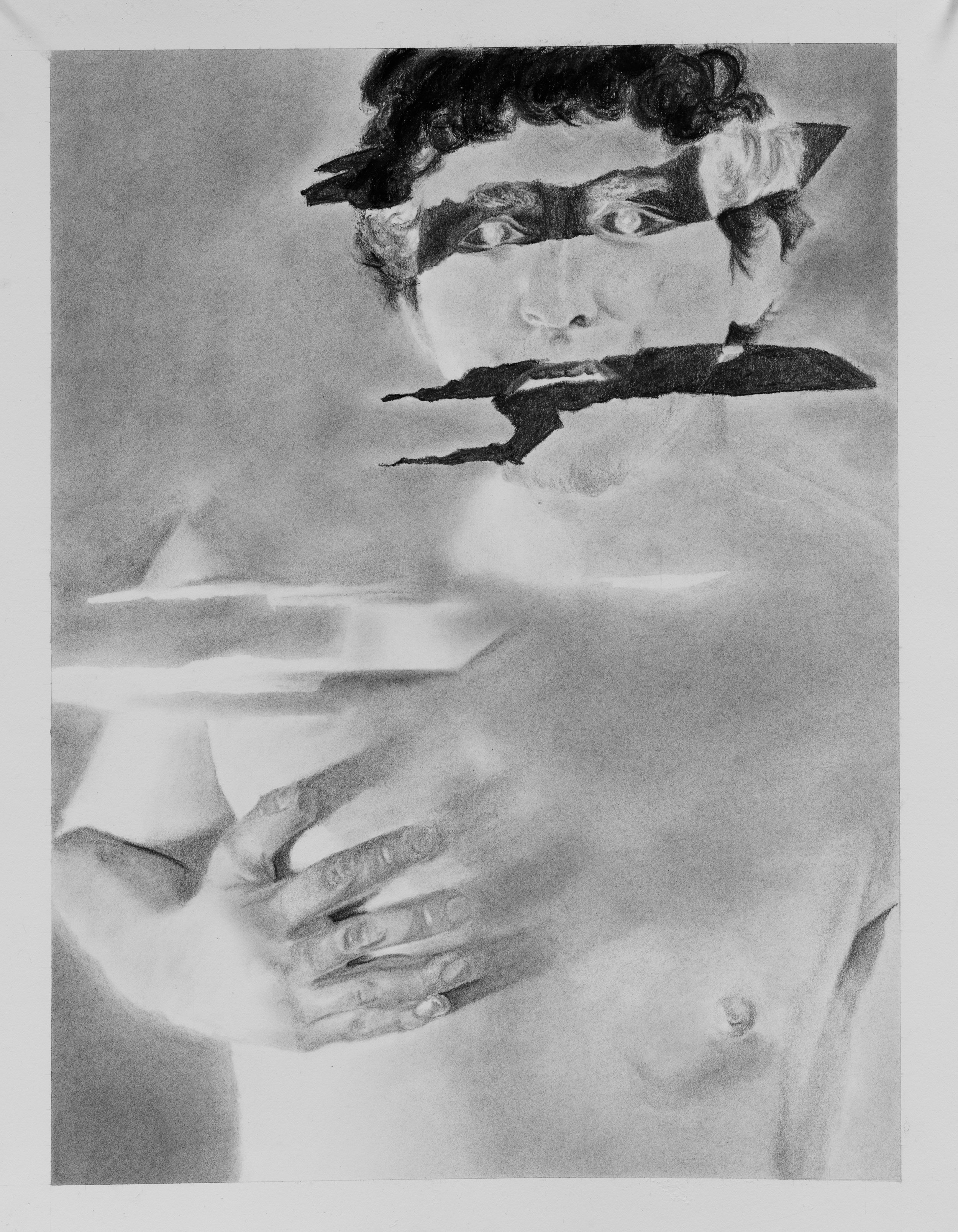 Negative Self Portrait 12 x 16 in Charcoal on paper.jpg