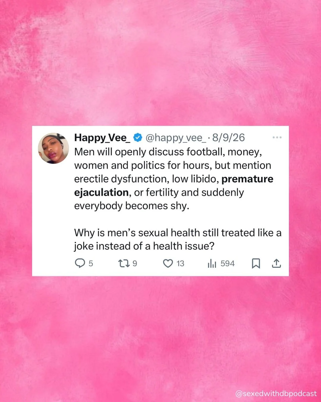 If you&rsquo;ve found yourself worried that you&rsquo;re &ldquo;not good&rdquo; at sex because you can&rsquo;t maintain a rock-hard erection for 45 minutes and change positions a bunch of times, this week&rsquo;s pod episode is for you.

(What to Exp