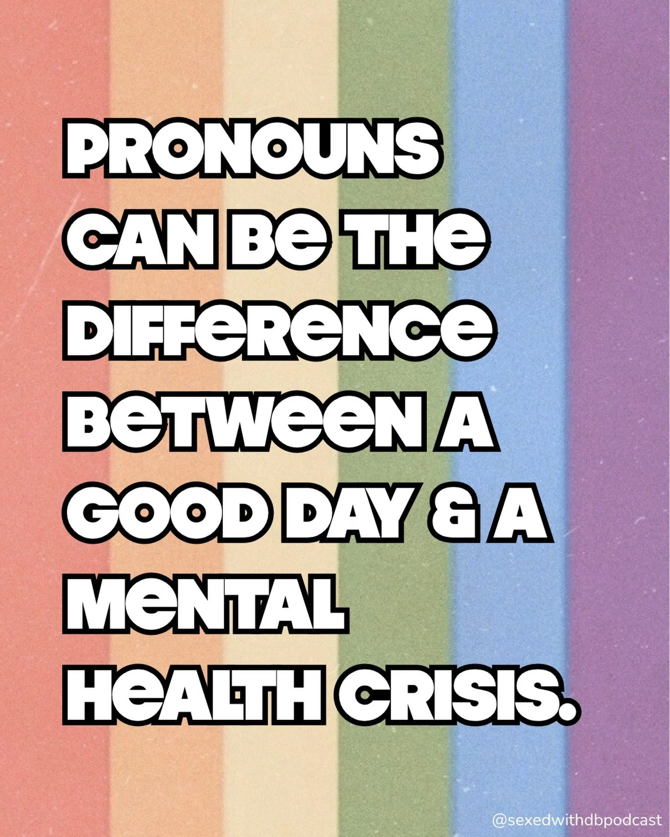 #InternationalPronounsDay may not be until tomorrow, but every day is a good day to remember that #PronounsMatter.

[So much so that, according to The Trevor Project, trans and nonbinary youth whose pronouns are respected report lower rates of suicid