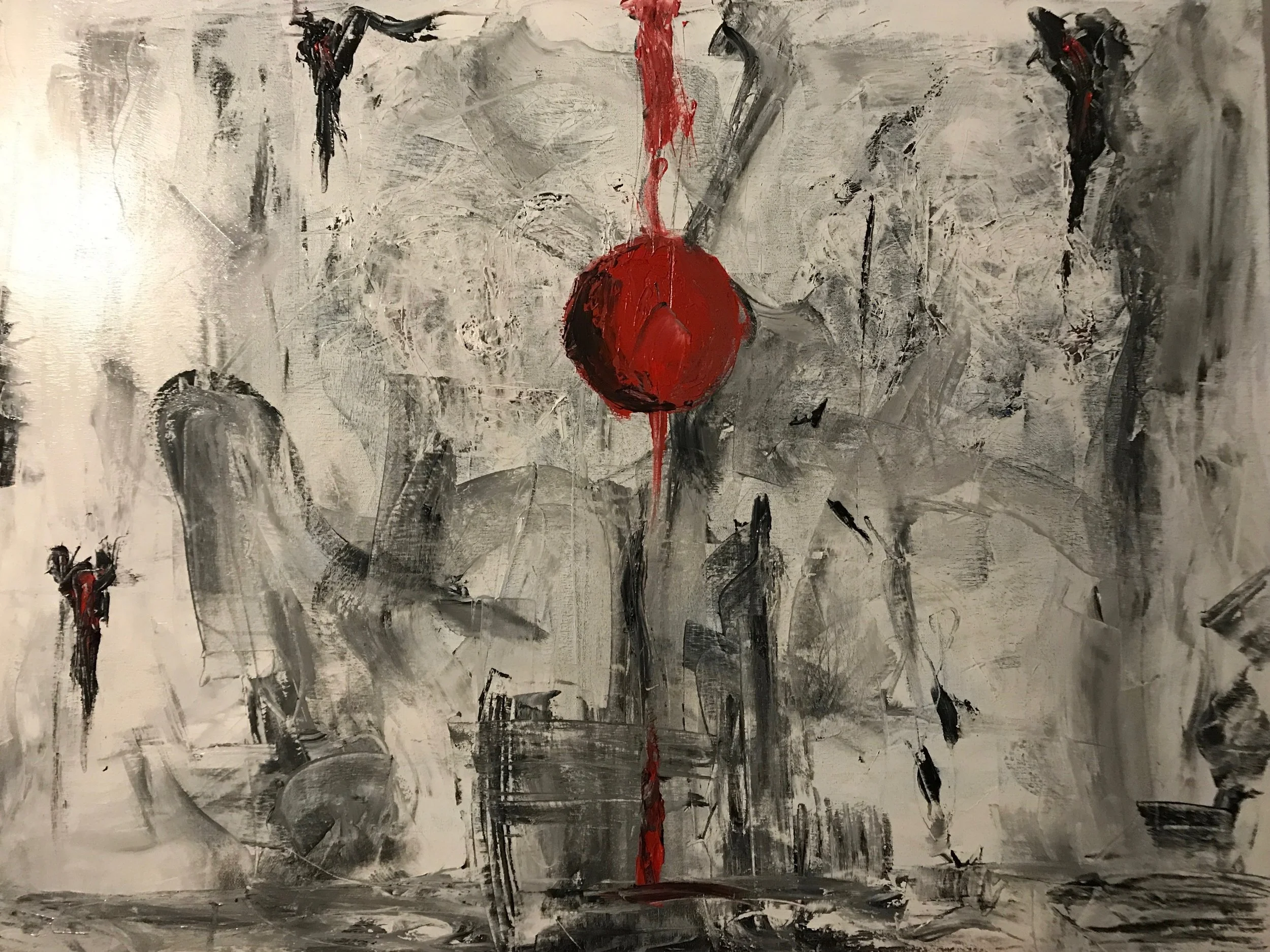   Anxiety (I wish I was a Ghost)   Oil on Canvas 