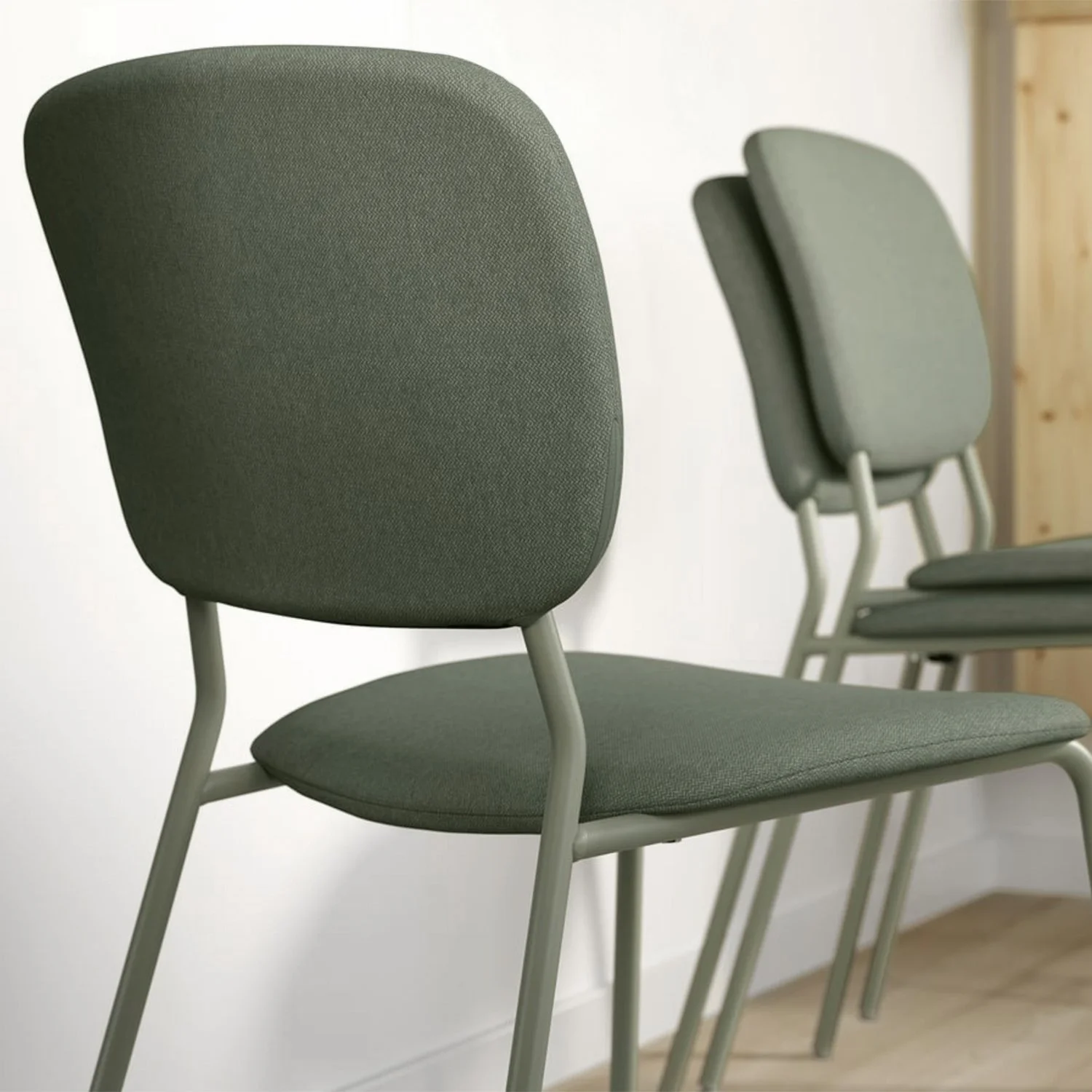 VIHALS CHAIR Client: IKEA OF SWEDEN Sweden Year: 2025 Photo: IKEA OF SWEDEN Stackable upholstered chair.