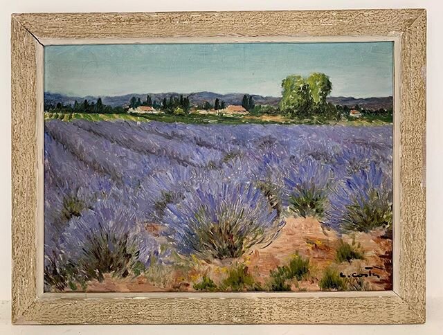 Will find it hard to part with this one, as it so reminds me of beloved Provence, especially the lavender fields near Sault. It&rsquo;s starting on eBay next week, so we&rsquo;ve got it for a few more days ❤️ #lavender #lavenderfields #provence #prov