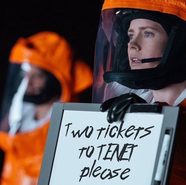 Is this going to be you when cinemas re-open? If you can&rsquo;t wait UK people can watch Arrival @ 9pm tonight on @film4 channel.... .
.
.
.
#film #filmgeek #tenet #socialdistancing #sociallydistantcinema #cinema #hazmat #amyadams #dennisvilleneuve