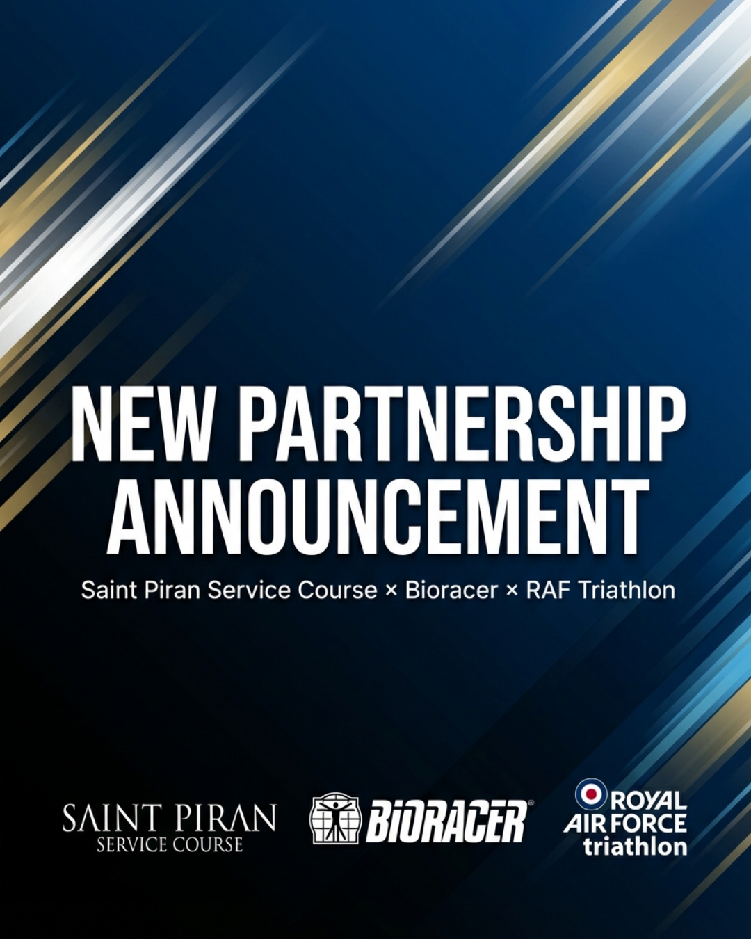 Saint Piran Service Course Announces Official Partnership with Bioracer and RAF Triathlon