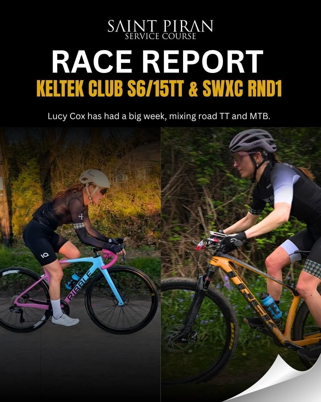 🚴&zwj;♀️ Big week. Big efforts. Big results.

From a midweek TT PB to the top step at SWXC Round 1&mdash;read Lucy&rsquo;s full race report now 👇

🔗 https://saintpiranprocycling.com/race-reports/2026/4/20/keltek-club-s615tt-and-swxc-rnd1

👍 Follo