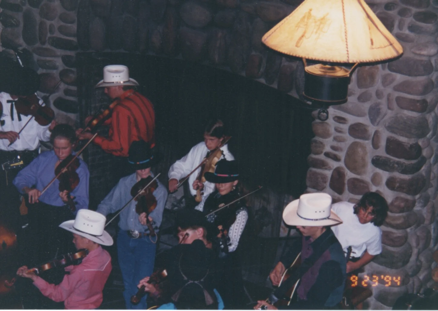 Playing a gig with the Junior Fiddlers