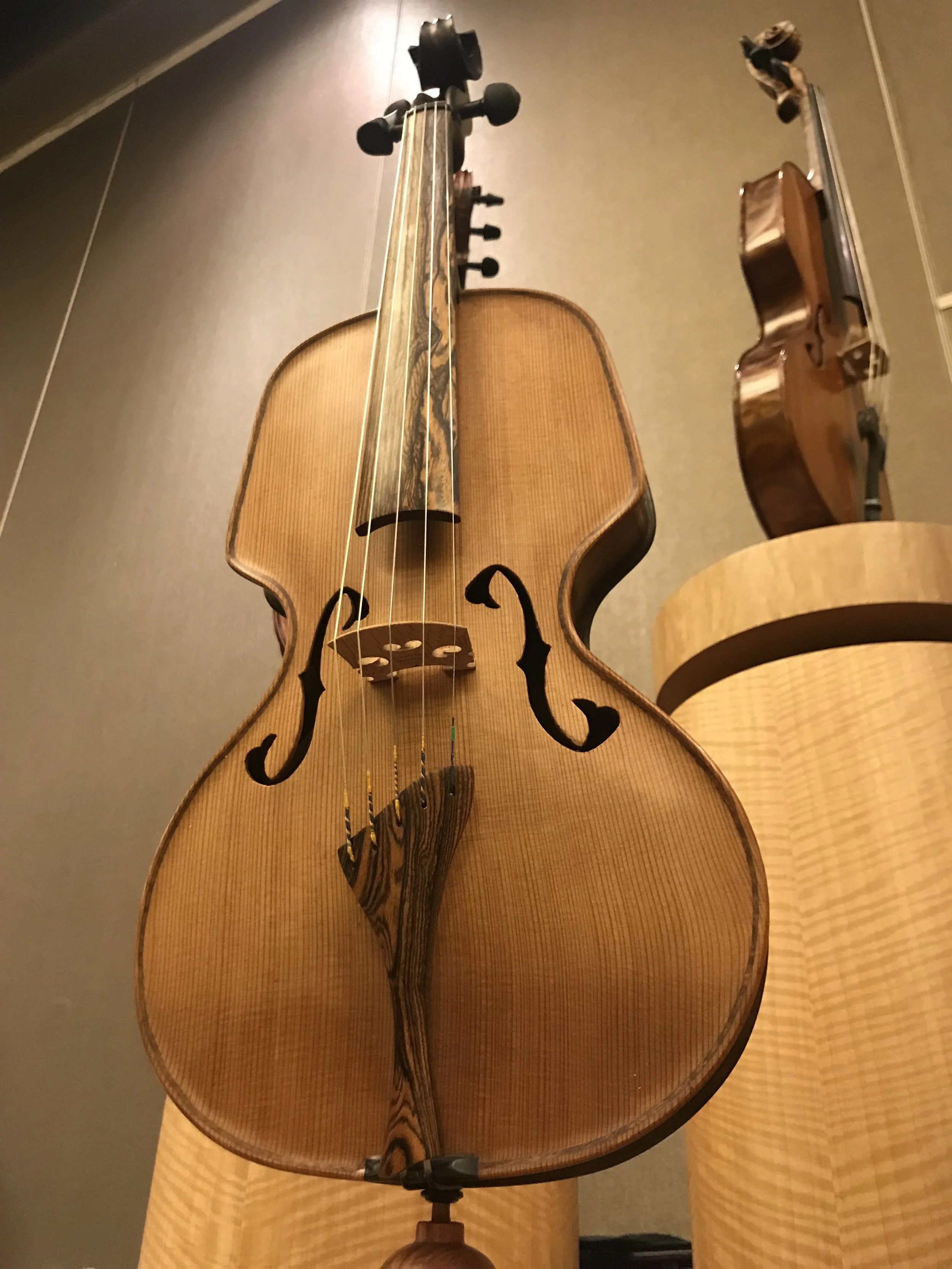 F. M. Ashley Walnut and Cedar 5 string with Zircote fingerboard and tail piece