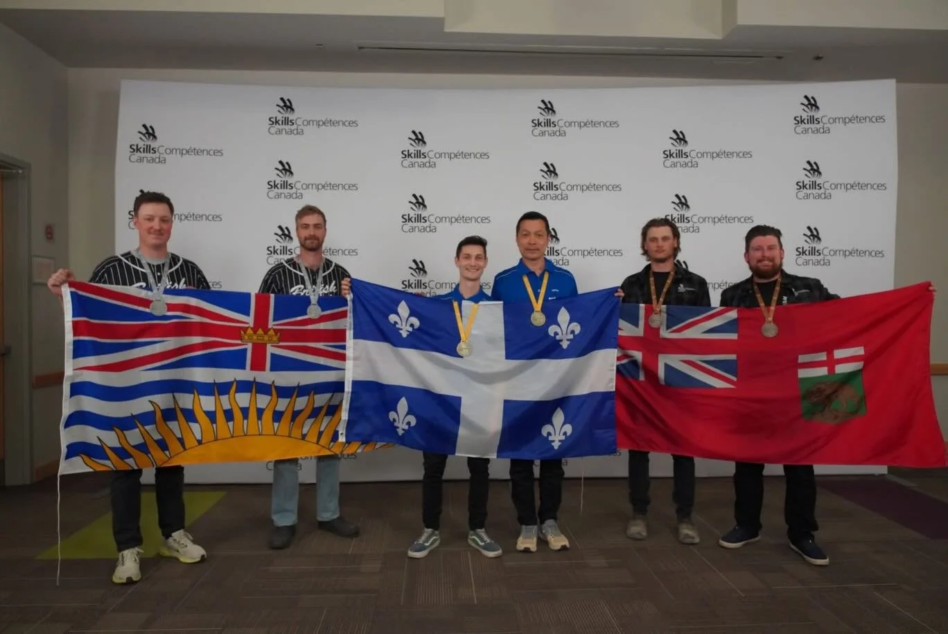 Last week Brendan, alongside Ezra from @skyview_landscapinginc, took off to Toronto to represent Manitoba in @skillscompetencescanada skills competition in Landscape Gardening. After an intensive two days they placed 3rd and brought home a metal! Gre