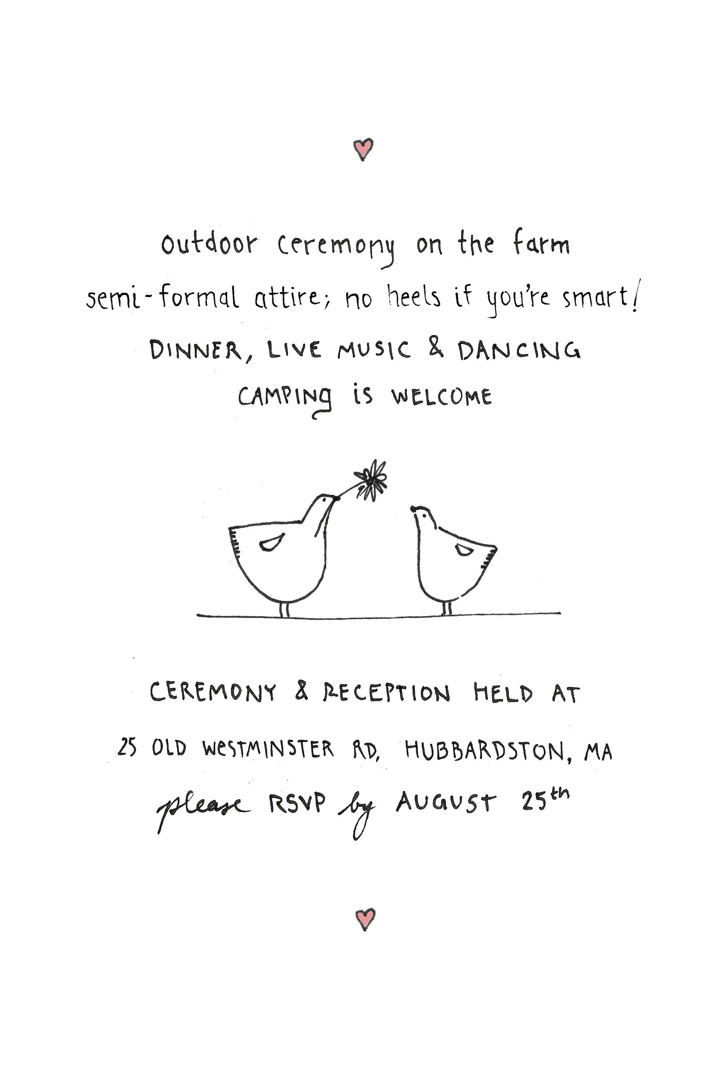 WEDDING INVITATION - BACK