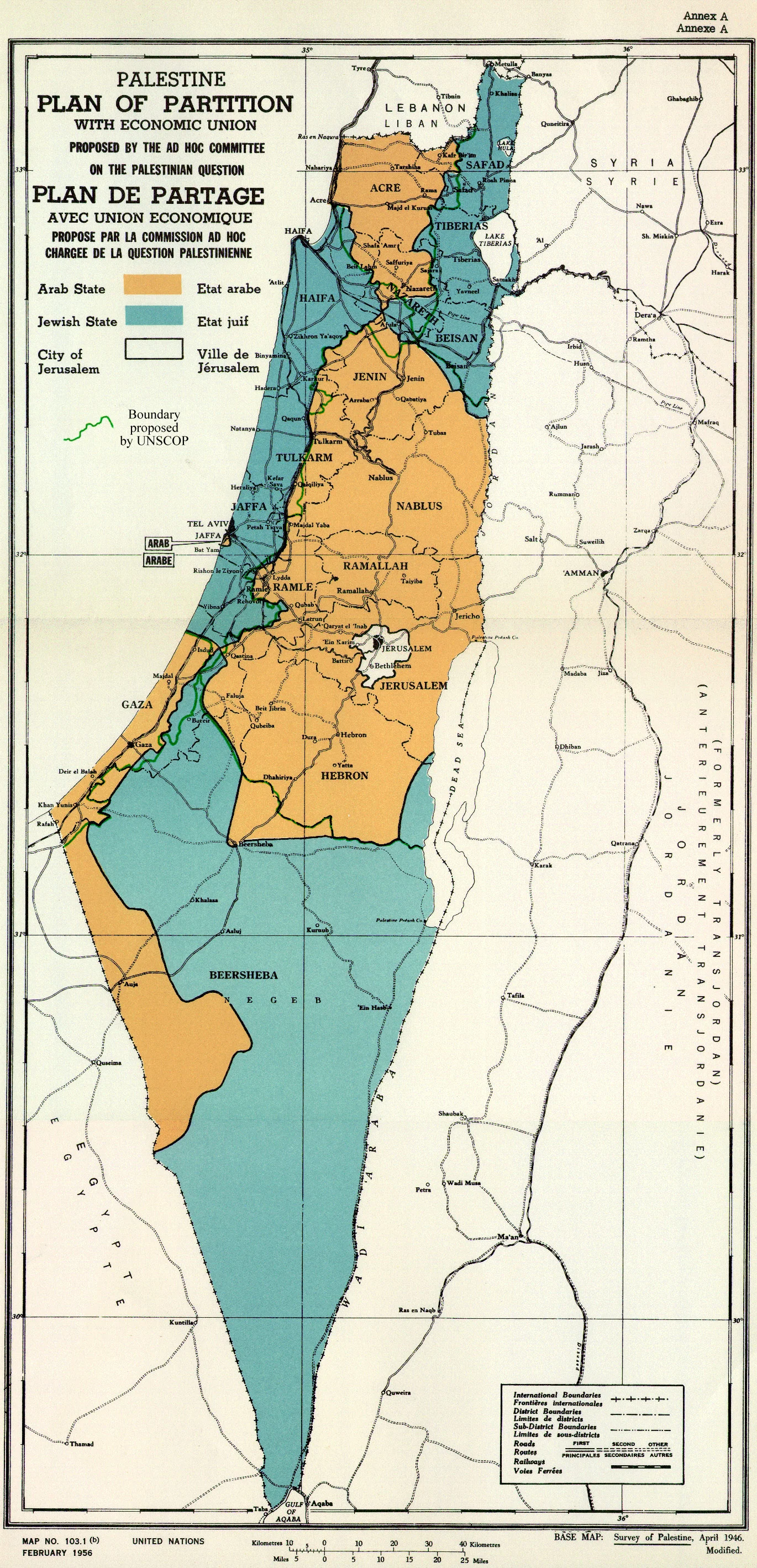 The 1947 U.N. partition plan whose passing led to the Palestine War, Israeli Independence, and the 1948 Arab-Israeli War. 