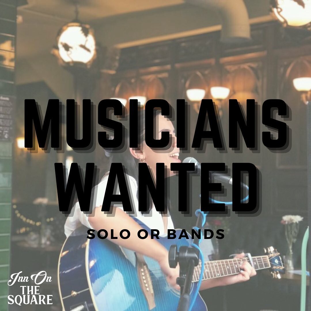 CALLING ALL MUSICIANS!!! 
We are looking for more musicians to join our amazing group of performers 🎶 
What is better than listening to some live music with a pint in your hand, it&rsquo;s alway a great vibe. 
Contact us on Instagram, Facebook or em