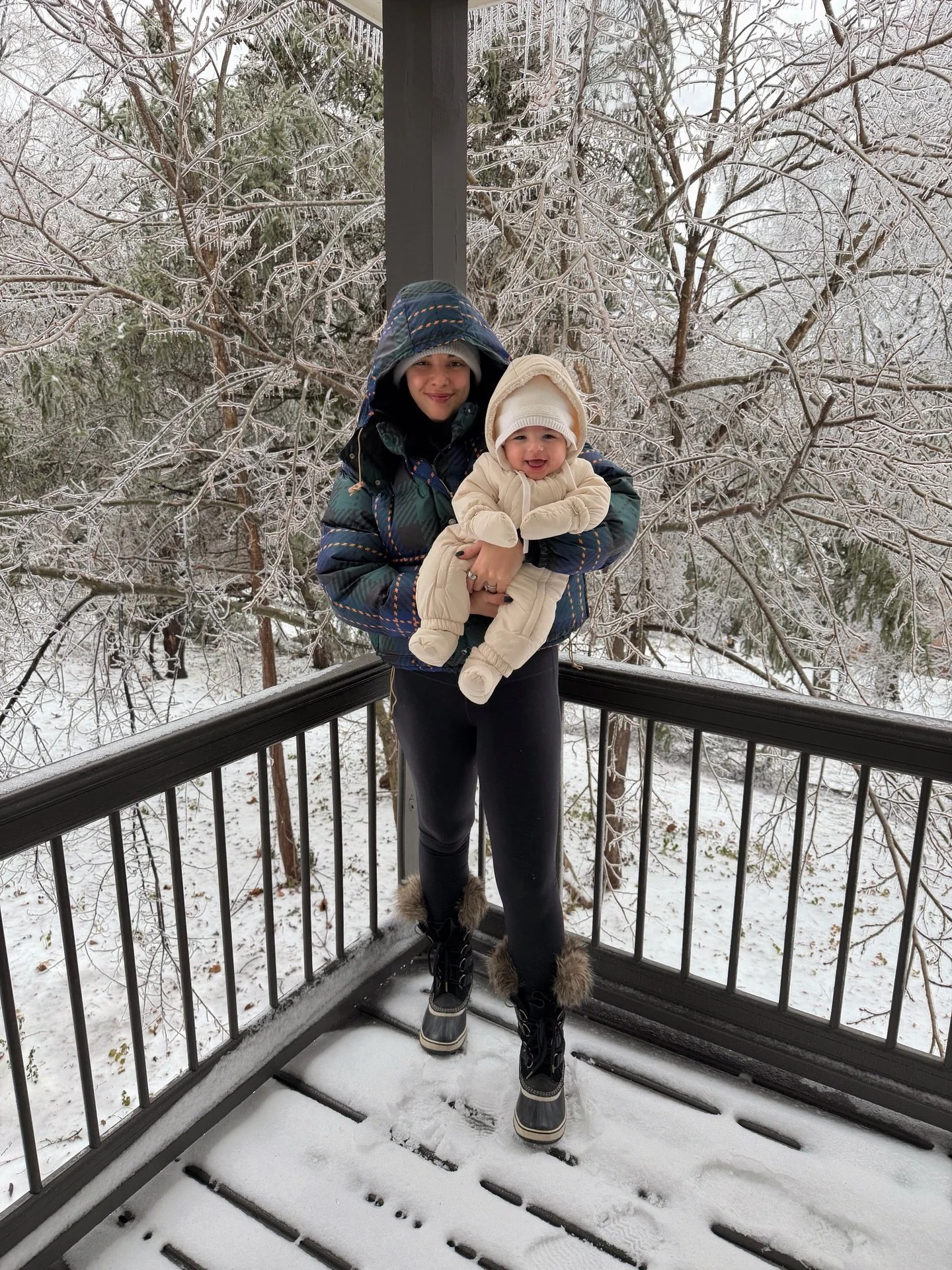 snowed in at our new home🤍🌨️