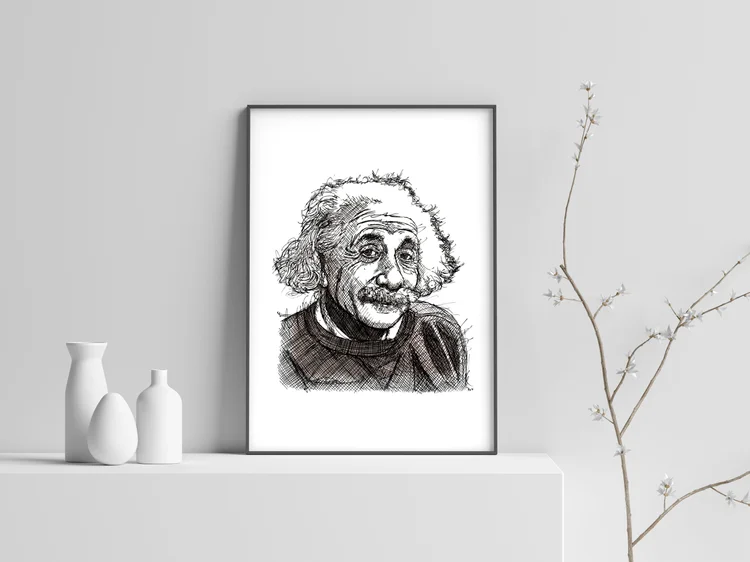 Albert Einstein — Frame Mockup